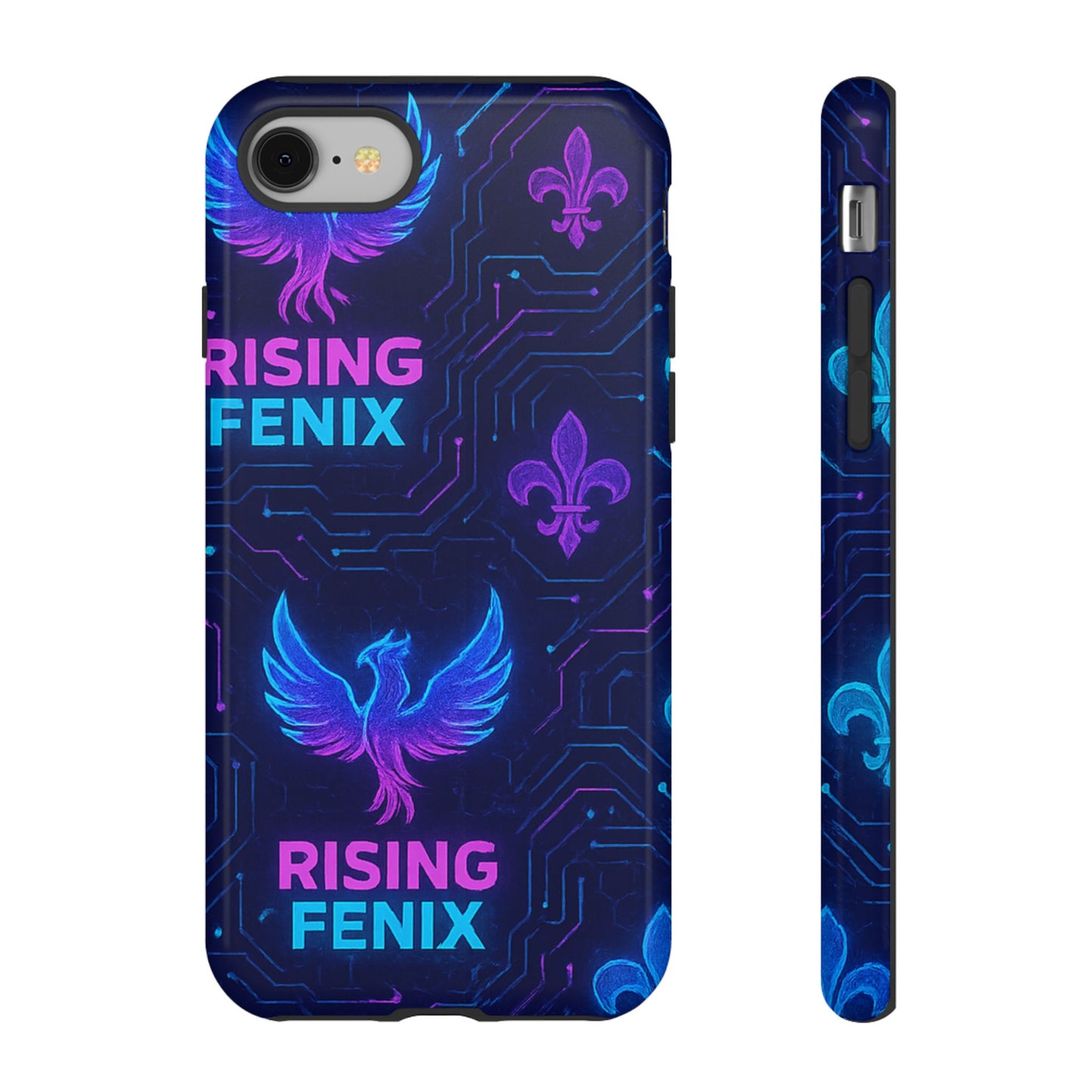 Neon Phoenix Phone Case - Rising Fenix Design, Tough Phone Case, Vibrant Protection, Gift for Her, Unique Phone Accessories