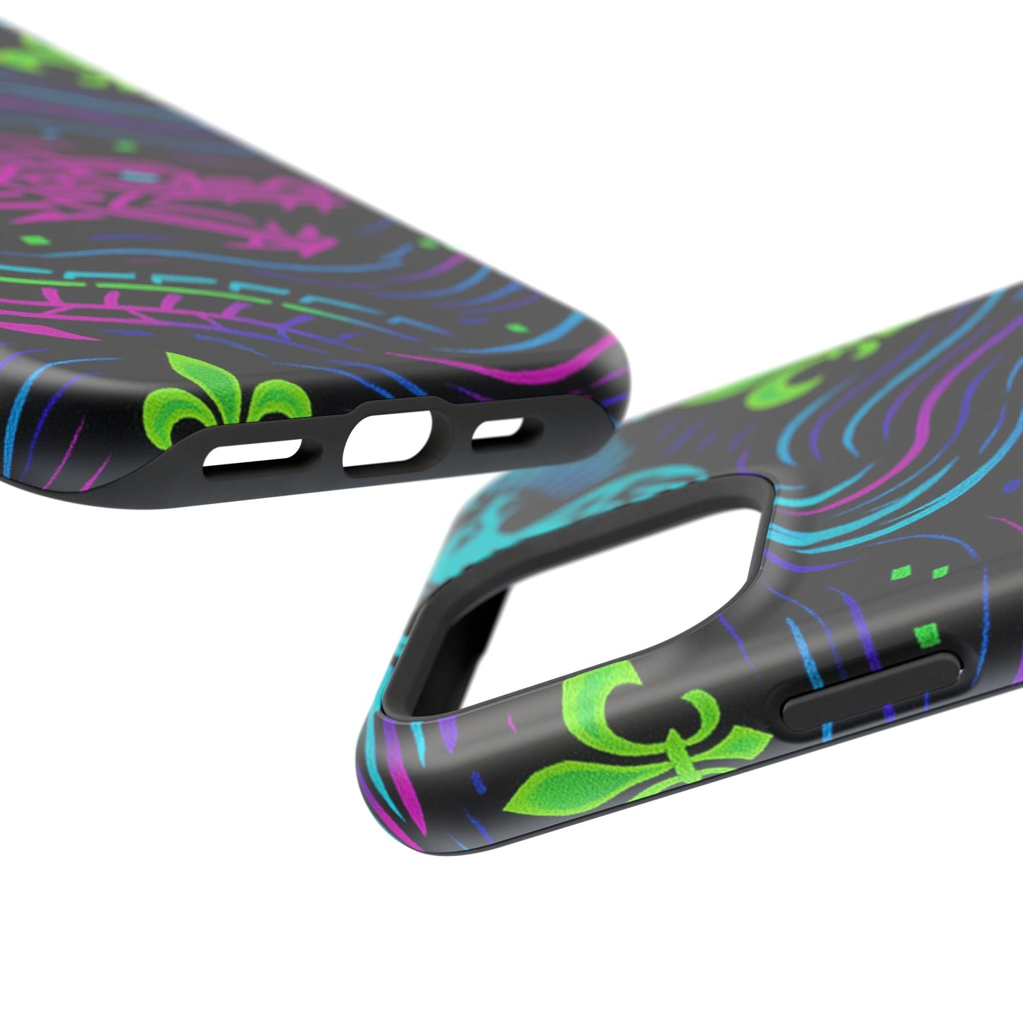 Dynamic Dragon Magnetic Phone Case | Colorful Floral Design | Gift for Gamers, Fantasy Lovers, Halloween, Unique Accessories