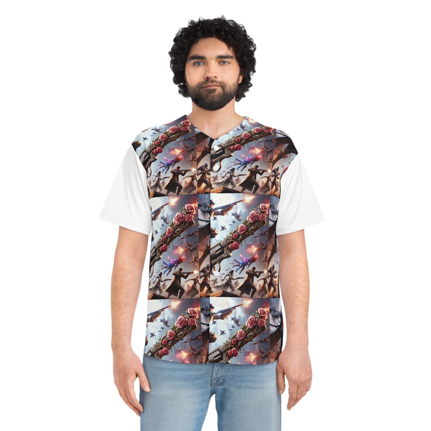 Epic Gaming Baseball Jersey - All Over Print Design for Gamers, Streetwear Fashion, Unique Sports Apparel