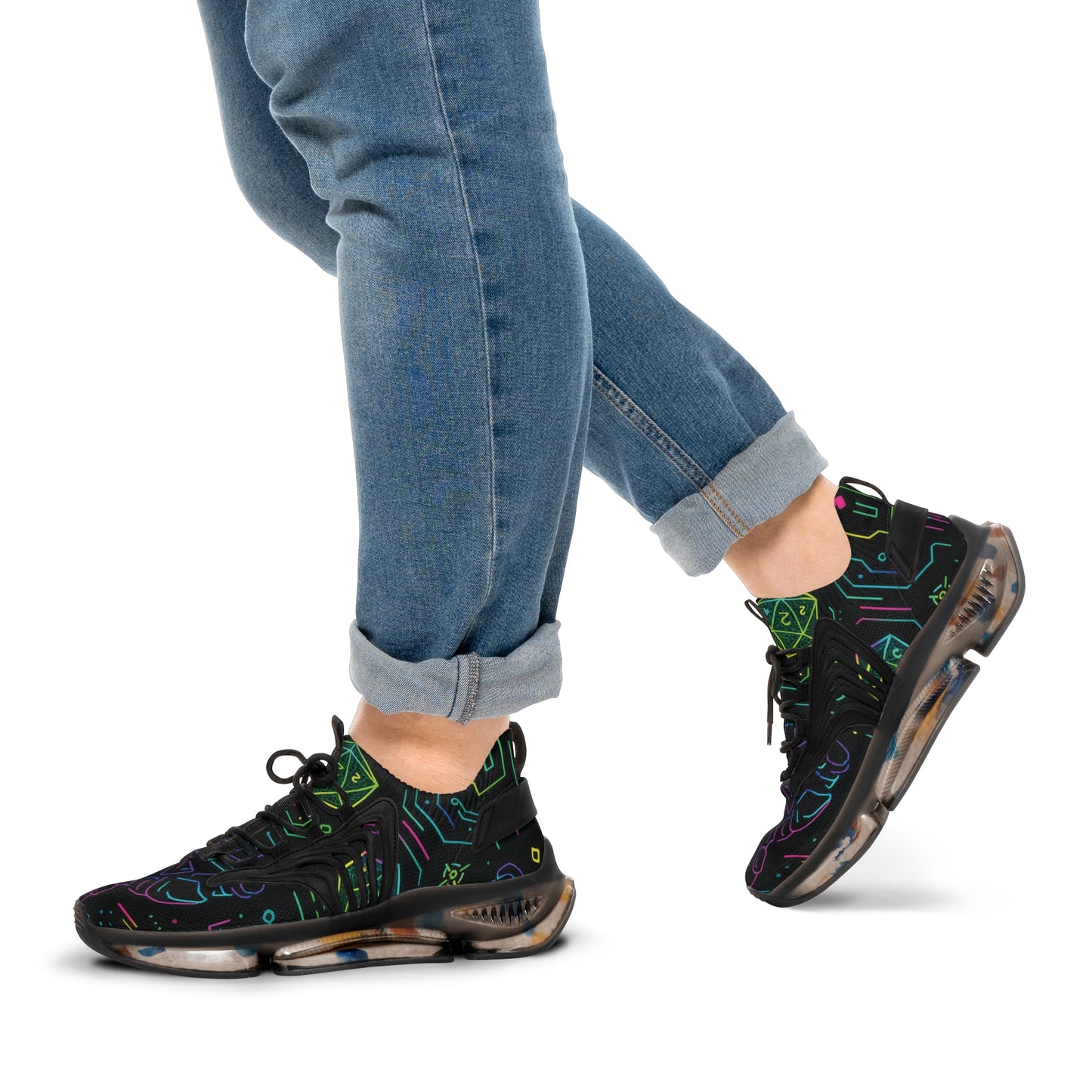 Vibrant Men's Mesh Sneakers | Trendy Sports Footwear, Casual Kicks, Unique Sneakers, Gift for Him, Fashionable Running Shoes