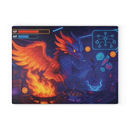 Colorful Dragon Glass Cutting Board