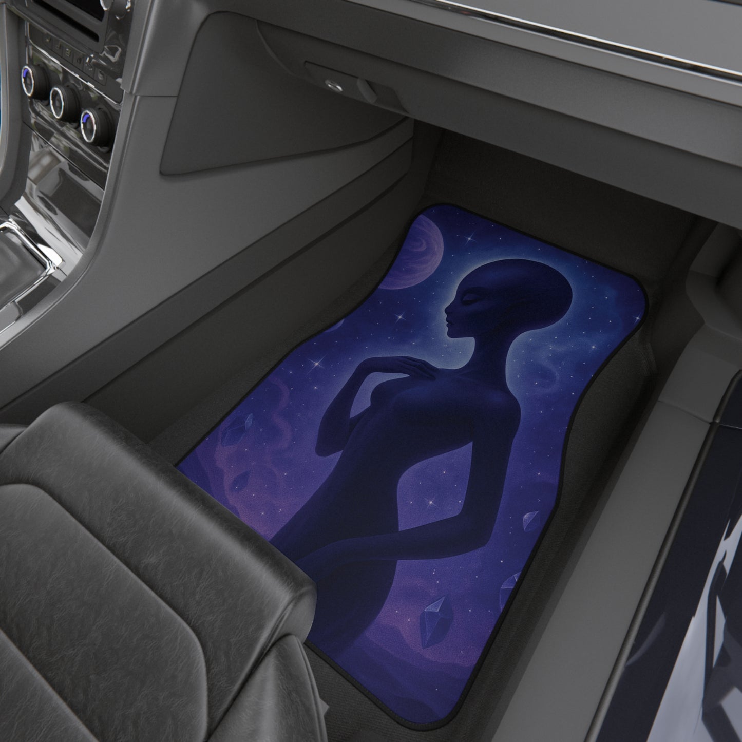 Alien-Inspired Car Mats, Futuristic Car Accessories, Space-Themed Floor Mats, Unique Gifts for Sci-Fi Fans, Edgy Car Decor