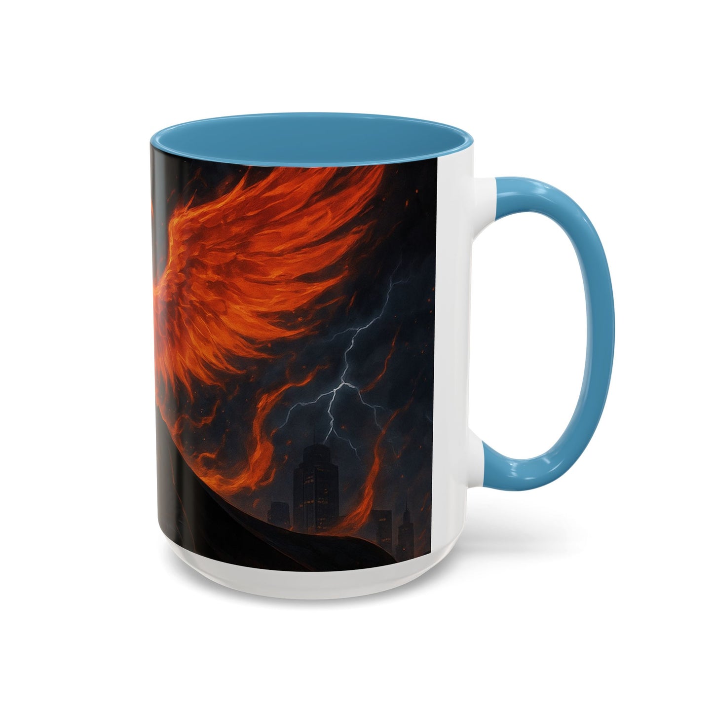 Mythical Phoenix Accent Coffee Mug, Fantasy Gift, Hot Beverage Cup, Cozy Home Decor, Unique Gift for Her