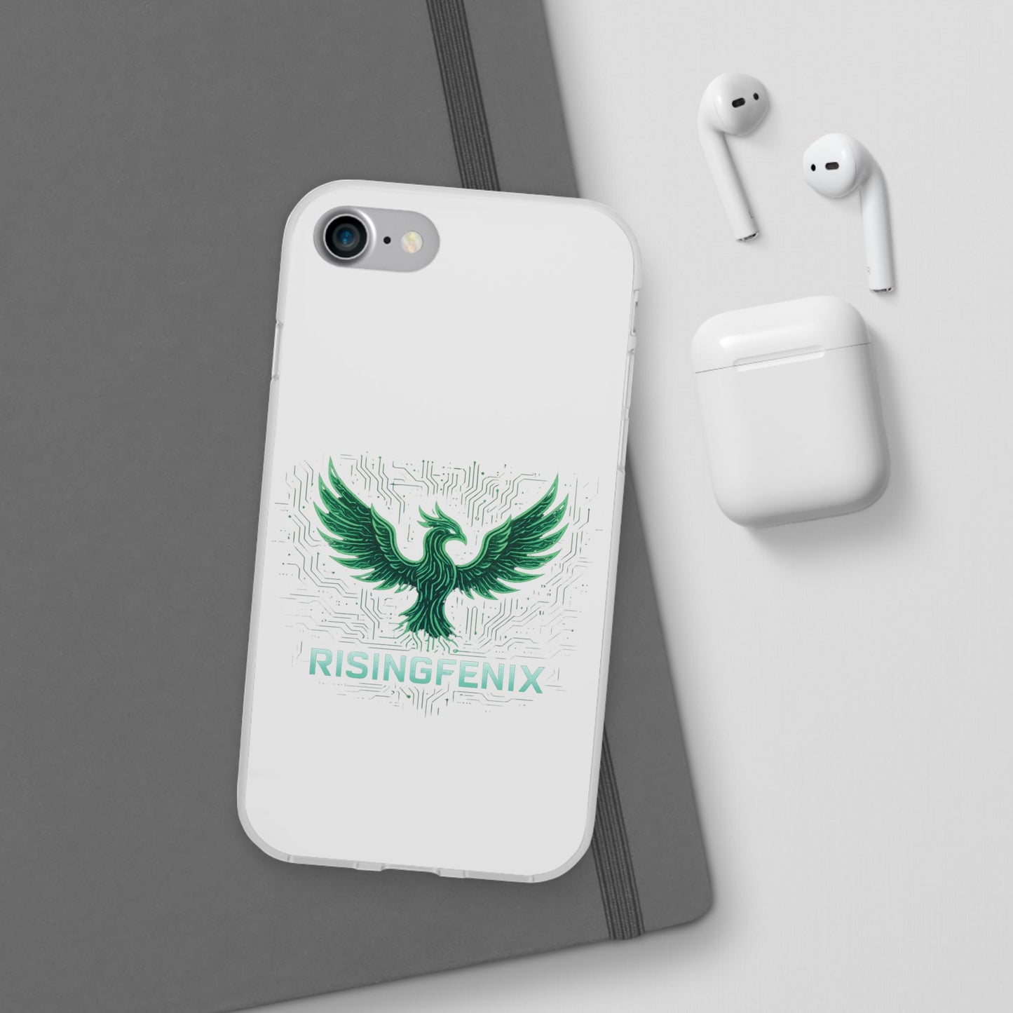 Phoenix Rising Flexi Case, Stylish Phone Cover, Trendy Tech Accessory, Gift for Tech Lovers, Unique Protector