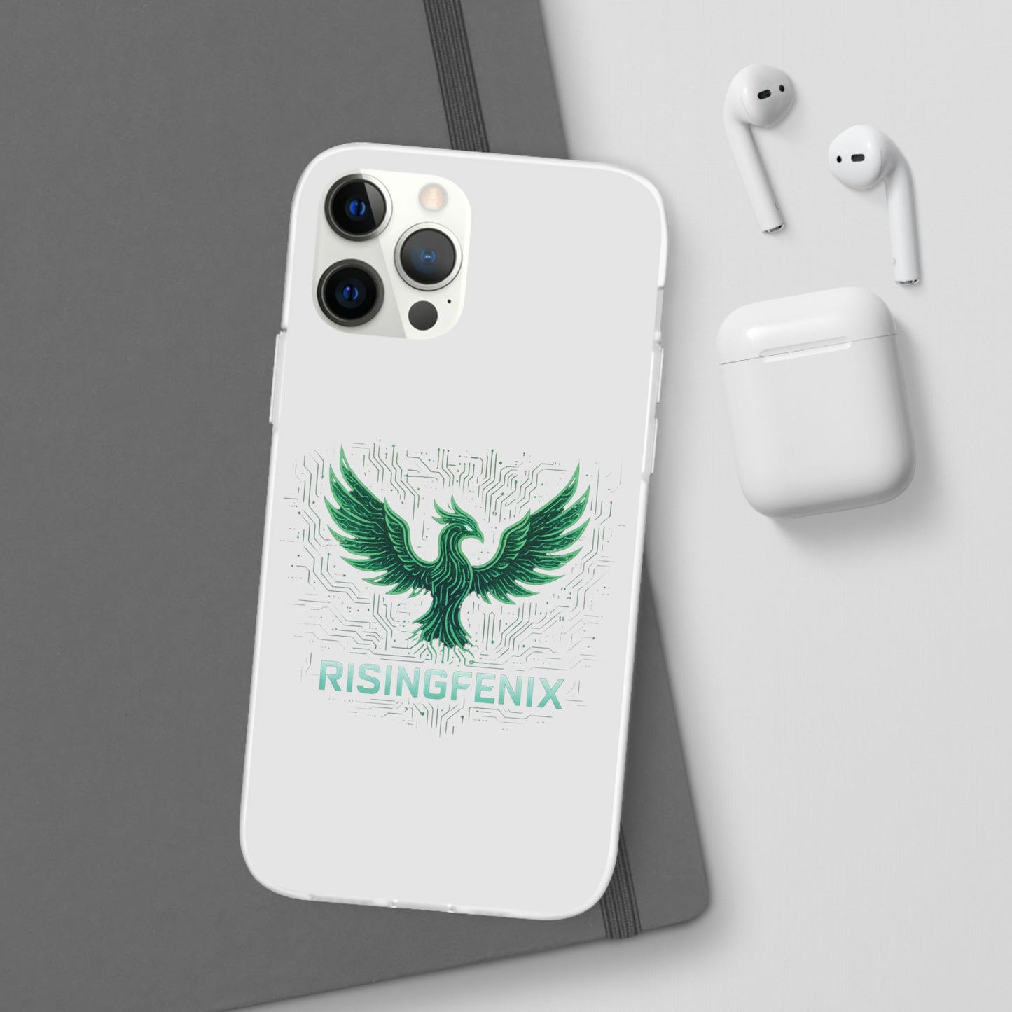 Phoenix Rising Flexi Case, Stylish Phone Cover, Trendy Tech Accessory, Gift for Tech Lovers, Unique Protector
