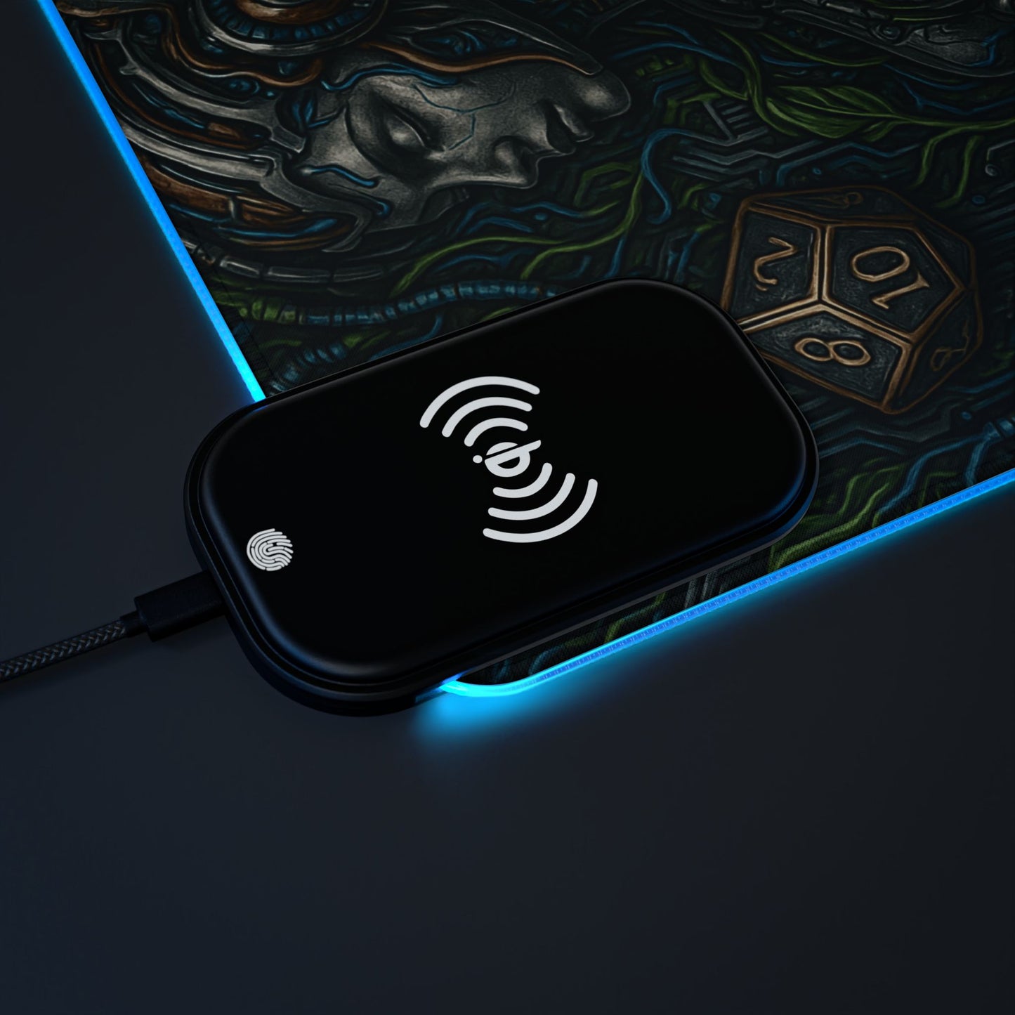 LED Gaming Mouse Pad - Futuristic Design with Wireless Charging, Desk Decor, Gamer Accessories, Gaming Setup, Gift for Gamers, Tech [...]