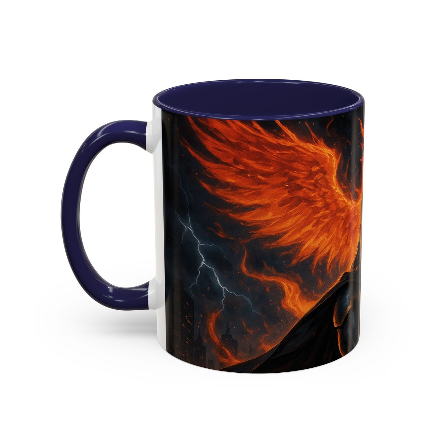 Mythical Phoenix Accent Coffee Mug, Fantasy Gift, Hot Beverage Cup, Cozy Home Decor, Unique Gift for Her