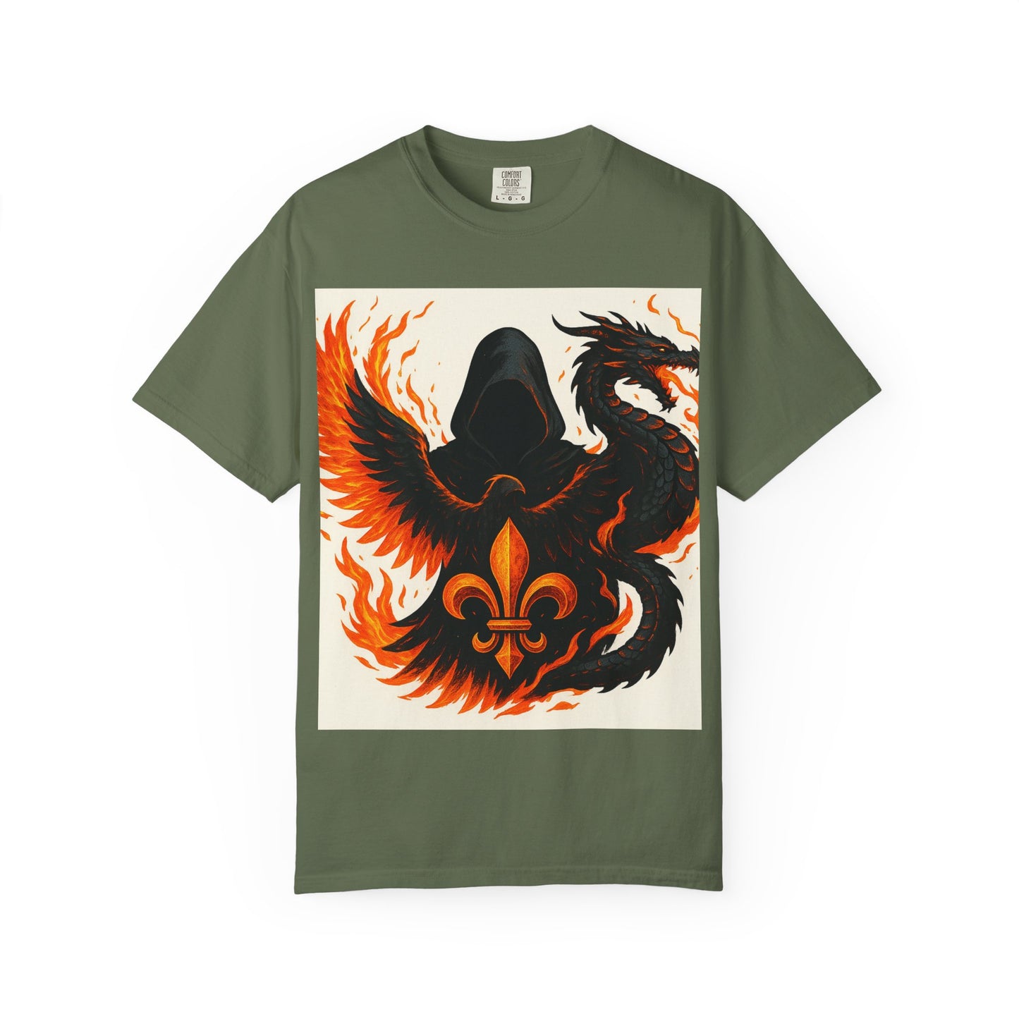 Bold Dragon and Phoenix Graphic Tee, Unisex T-Shirt for Fantasy Lovers, Unique Gift for Birthdays, Casual Wear, Graphic Shirt