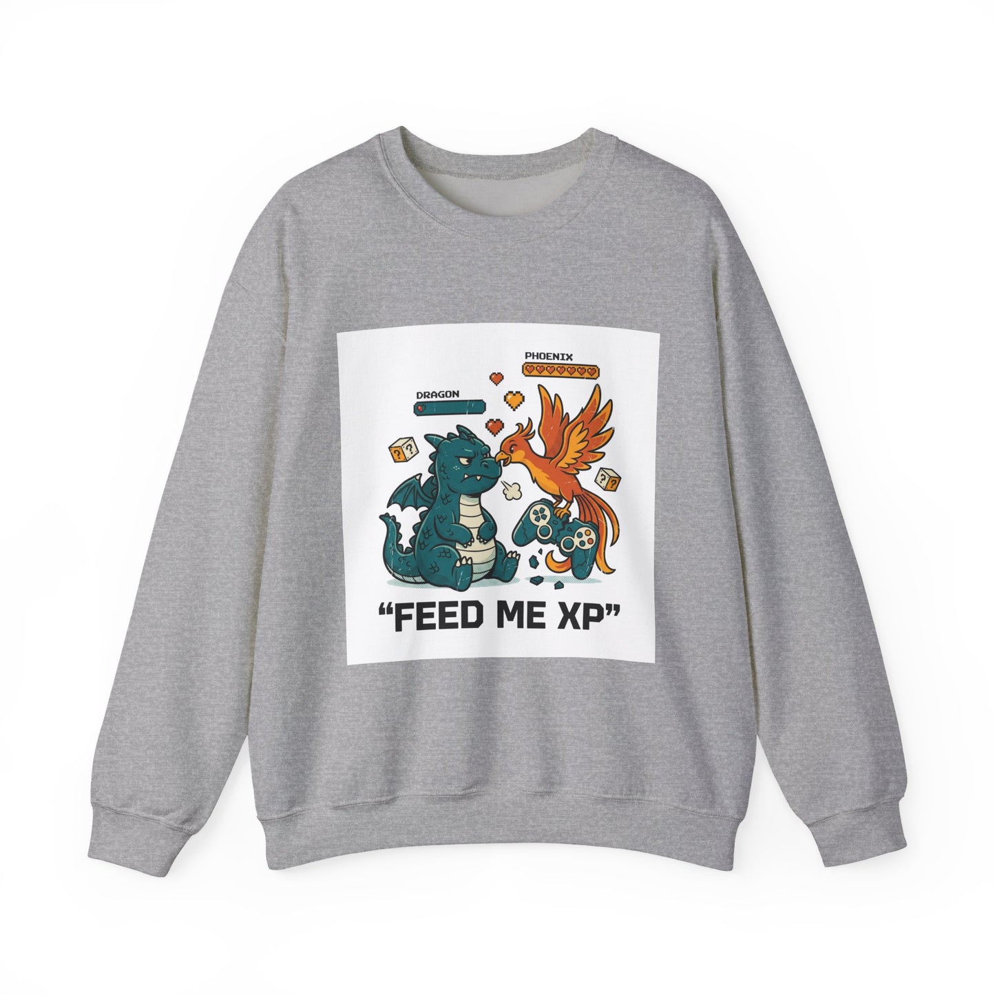 Feed Me XP Crewneck Sweatshirt | Crash Out meme, neon streetwear
