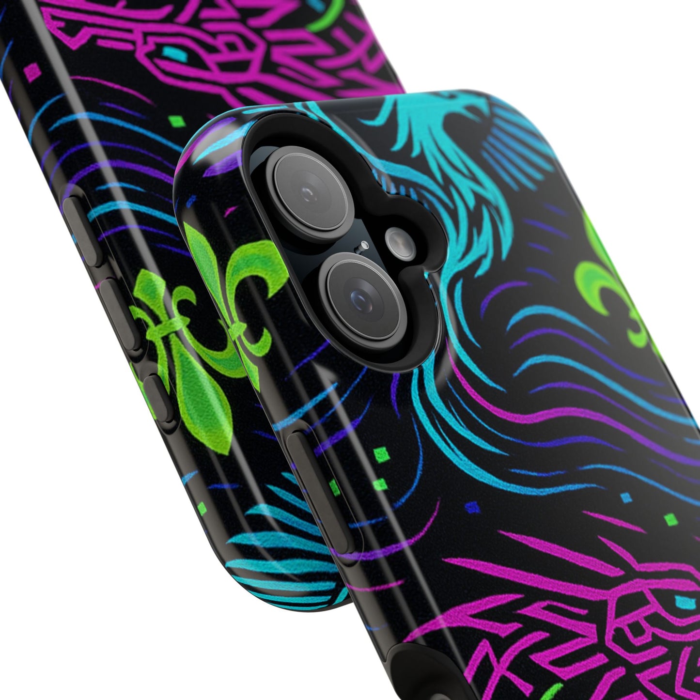 Dynamic Dragon Magnetic Phone Case | Colorful Floral Design | Gift for Gamers, Fantasy Lovers, Halloween, Unique Accessories