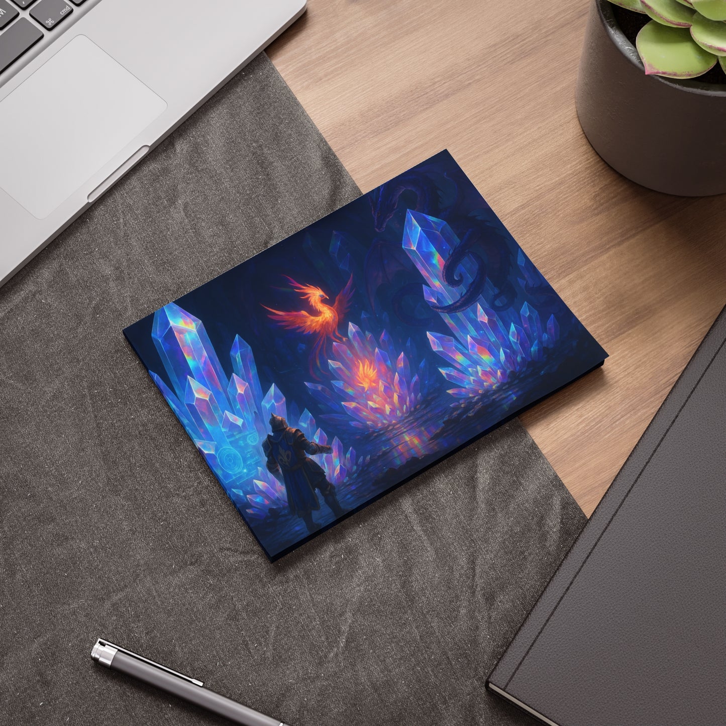 Fantasy Crystal-Themed Post-it® Note Pads, Sticky Notes, Office Supplies, Gift for Gamers, Fantasy Decor, Notepads for Organizing