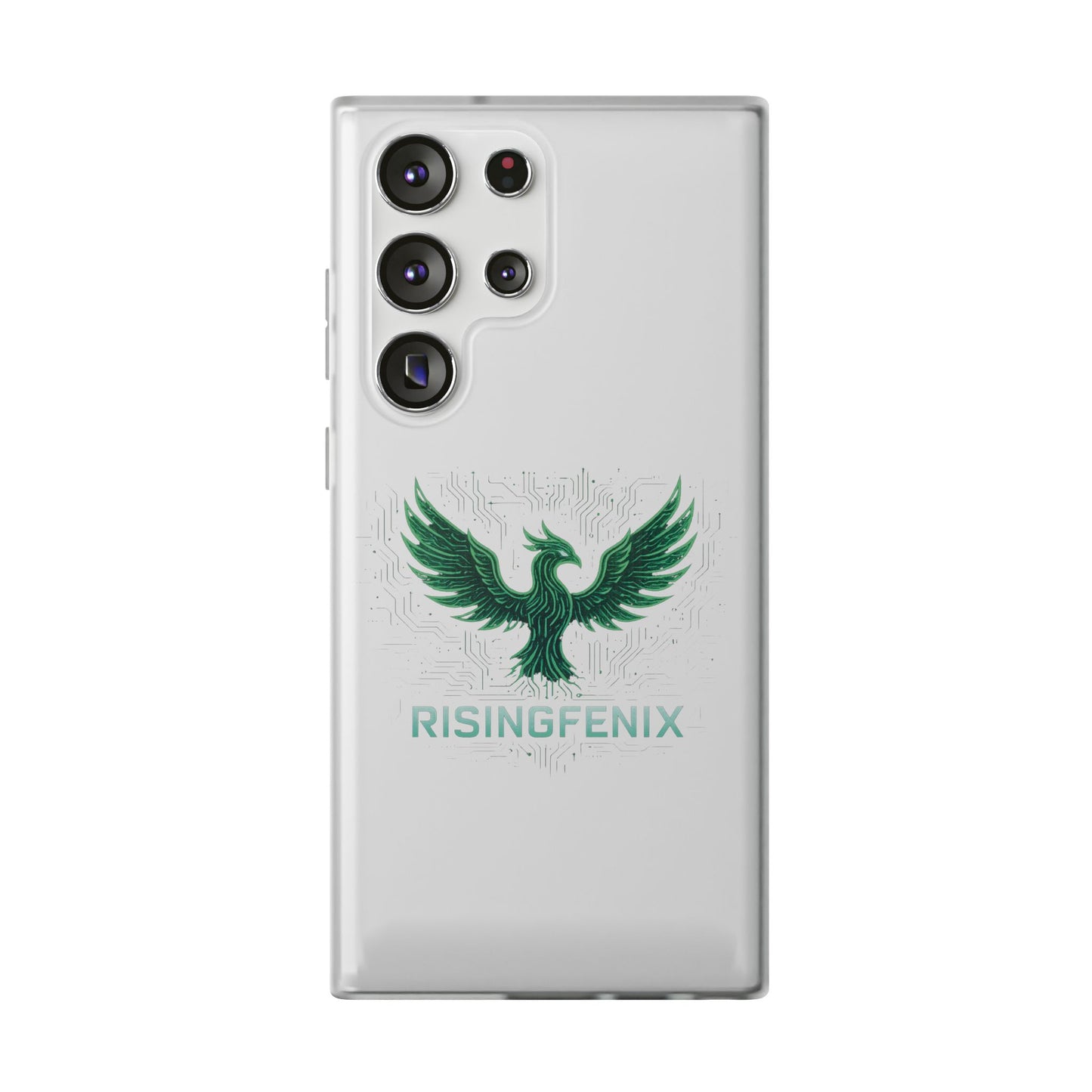 Phoenix Rising Flexi Case, Stylish Phone Cover, Trendy Tech Accessory, Gift for Tech Lovers, Unique Protector