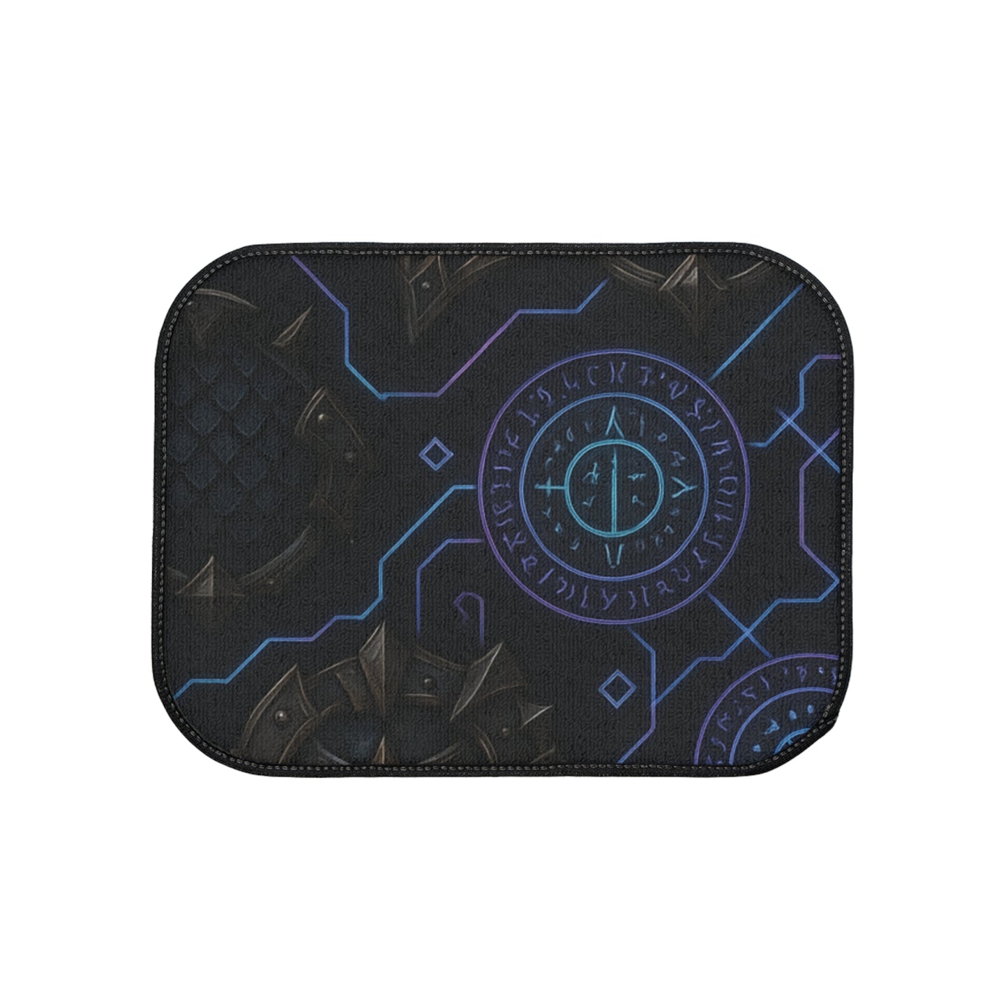 Futuristic Car Floor Mat, 1pc, Stylish Vehicle Interior Accessory, Modern Car Decor, Gift for Car Lovers, Unique Design
