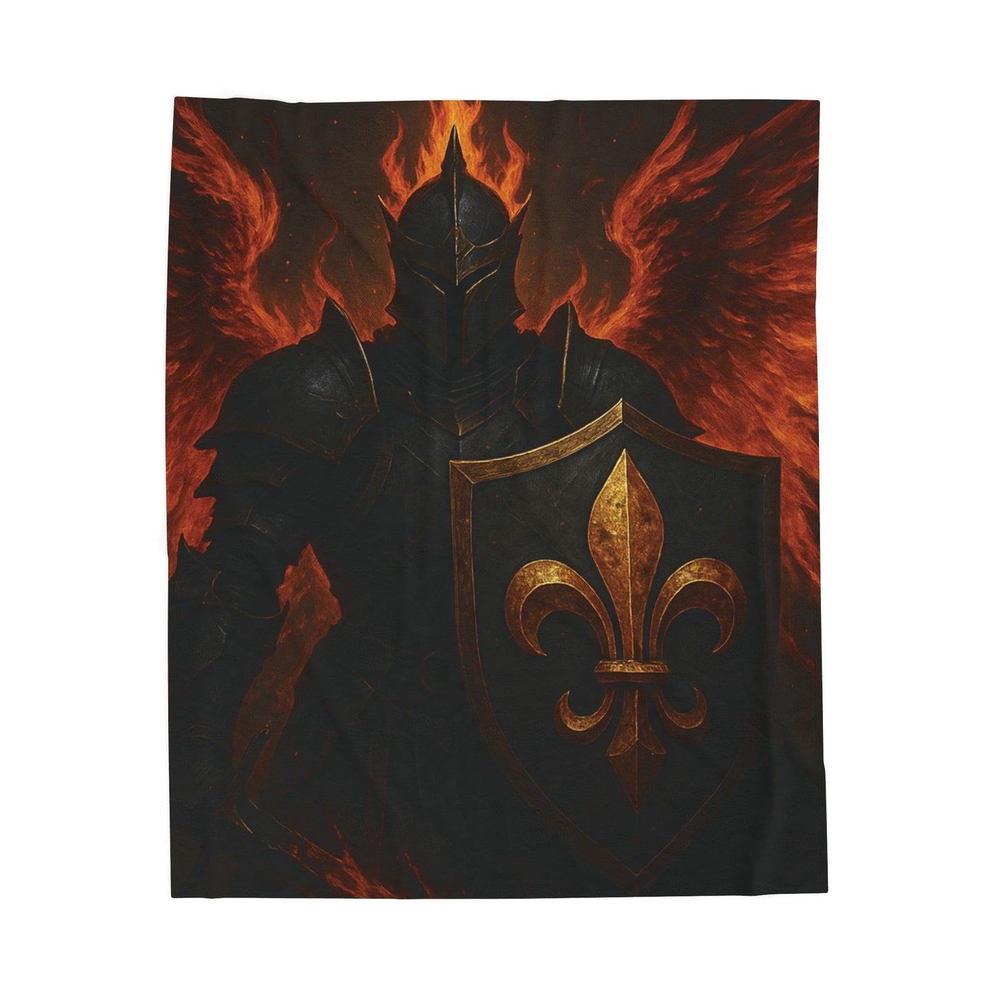 Warrior Spirit Velveteen Plush Blanket | Cozy Home Decor, Gift for Gamers, Fantasy Fans, Nerdy Collectibles, Bed & Couch Throw