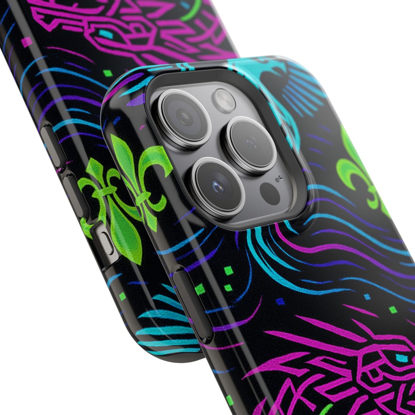 Dynamic Dragon Magnetic Phone Case | Colorful Floral Design | Gift for Gamers, Fantasy Lovers, Halloween, Unique Accessories