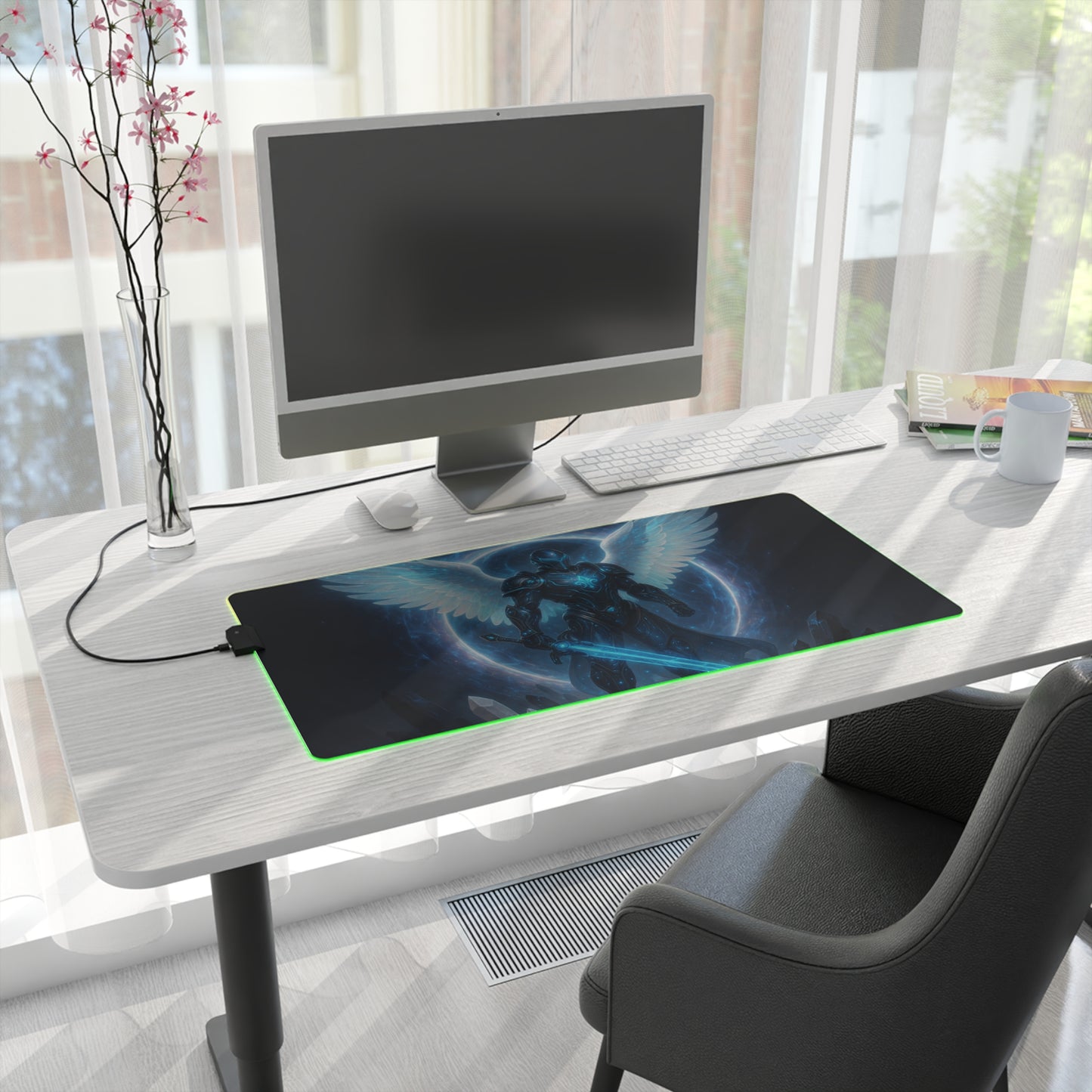 Illuminated Gaming Mouse Pad - RGB LED Desk Mat, Gamer Gift, Desk Decor, Video Game Accessories, Unique Office Supplies