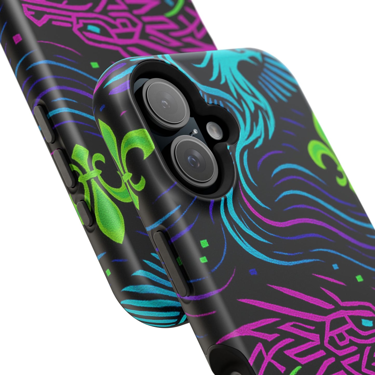 Dynamic Dragon Magnetic Phone Case | Colorful Floral Design | Gift for Gamers, Fantasy Lovers, Halloween, Unique Accessories