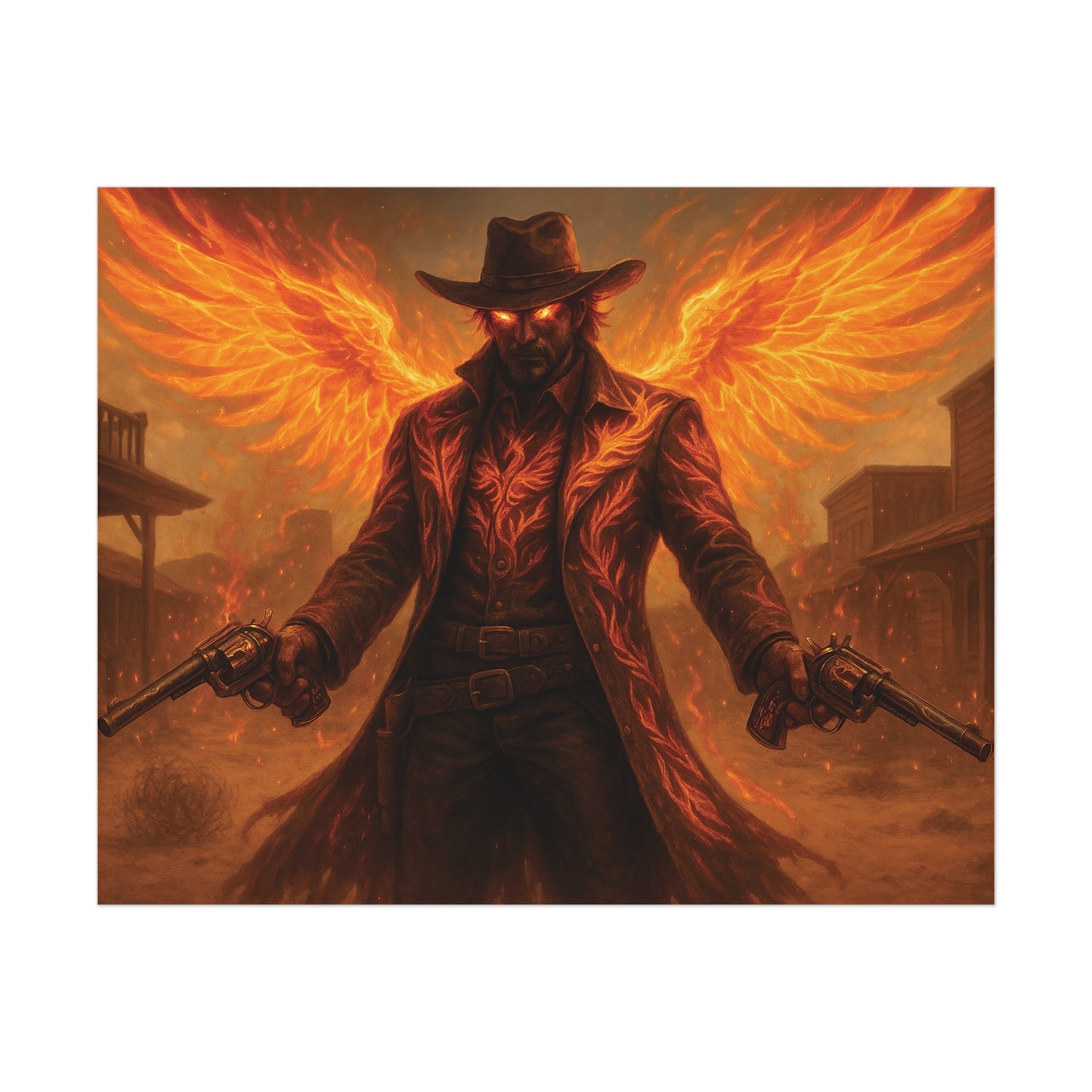 Fiery Angel Uncoated Poster, Wall Art Decor, Gothic Decor, Gift for Fantasy Lovers, Unique Home Decoration