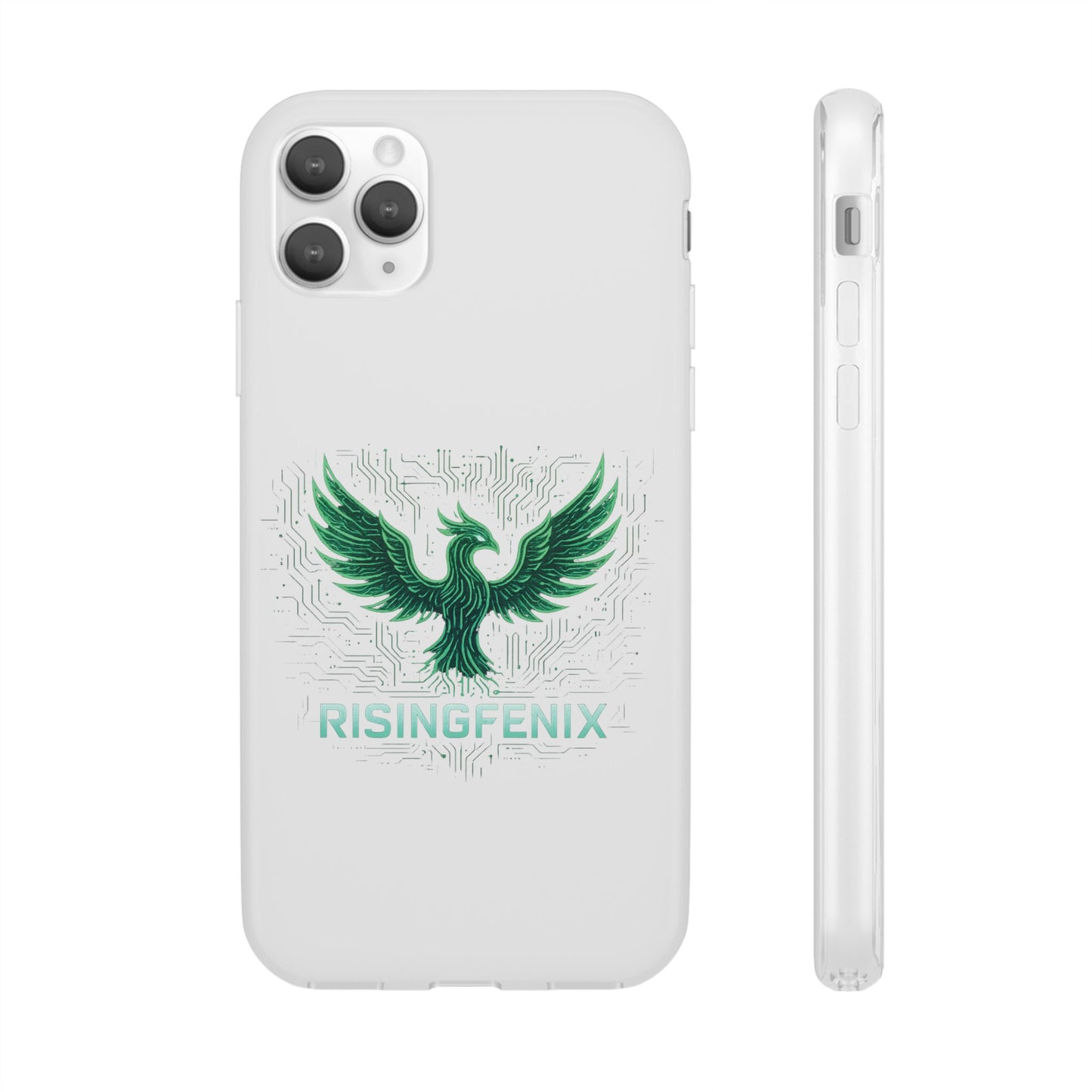 Phoenix Rising Flexi Case, Stylish Phone Cover, Trendy Tech Accessory, Gift for Tech Lovers, Unique Protector