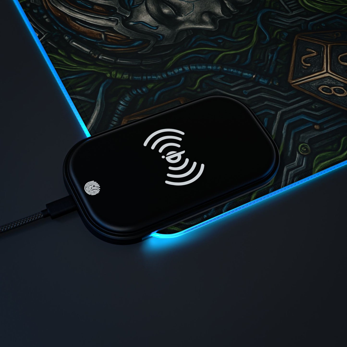LED Gaming Mouse Pad - Futuristic Design with Wireless Charging, Desk Decor, Gamer Accessories, Gaming Setup, Gift for Gamers, Tech [...]