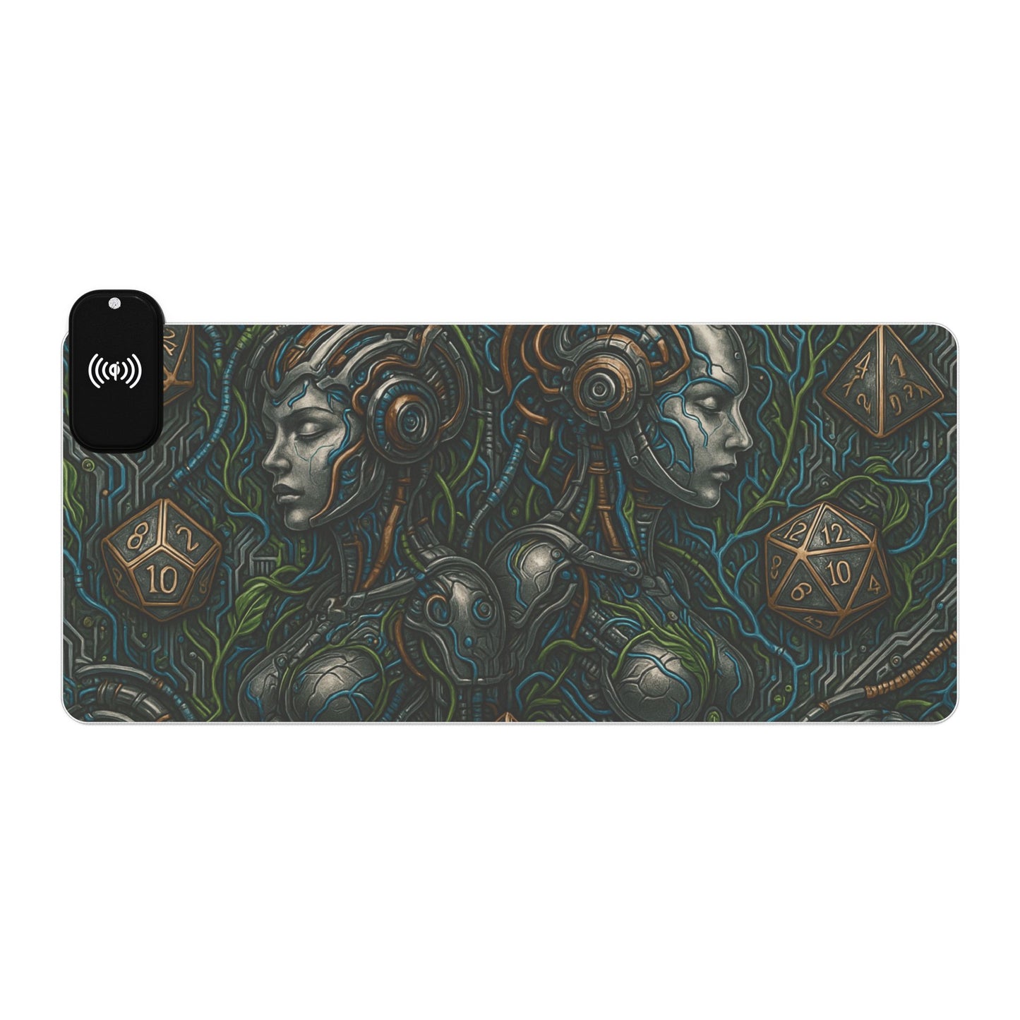 LED Gaming Mouse Pad - Futuristic Design with Wireless Charging, Desk Decor, Gamer Accessories, Gaming Setup, Gift for Gamers, Tech [...]