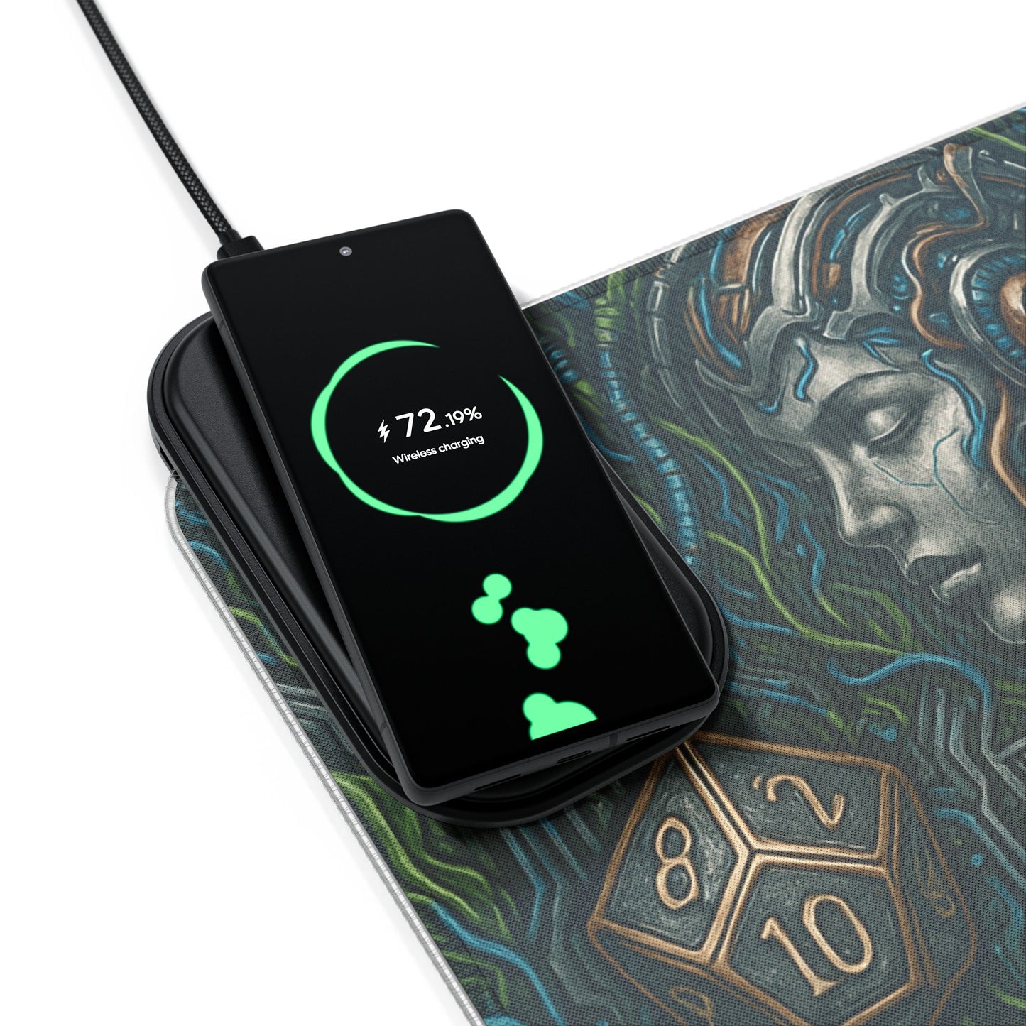 LED Gaming Mouse Pad - Futuristic Design with Wireless Charging, Desk Decor, Gamer Accessories, Gaming Setup, Gift for Gamers, Tech [...]