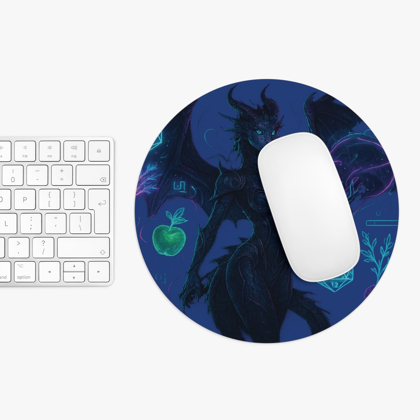 Fantasy Dragon Themed Mouse Pad, Gaming Desk Accessory, Ideal for Gamers, Unique Gift for D&D Fans, Office Decor, Witchcraft Enthusiasts