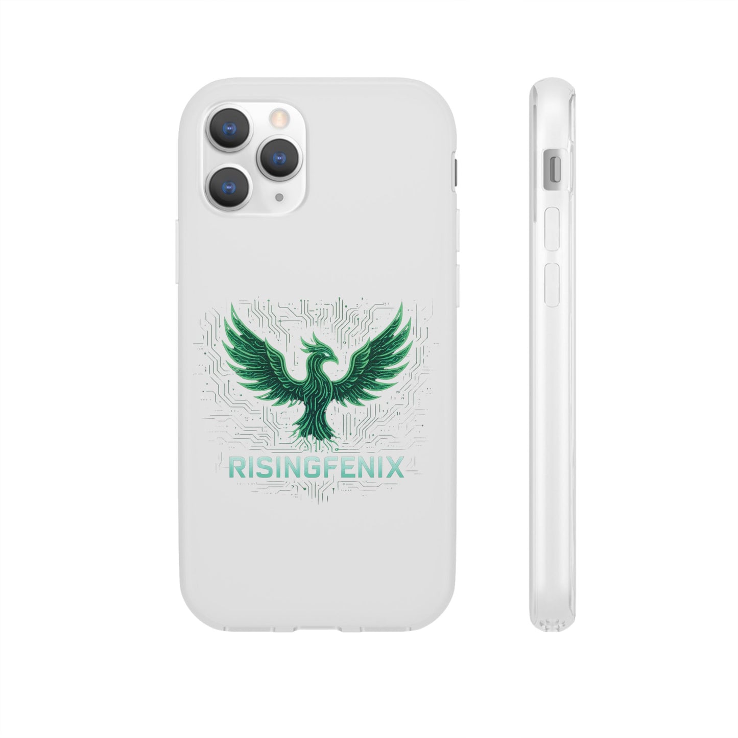 Phoenix Rising Flexi Case, Stylish Phone Cover, Trendy Tech Accessory, Gift for Tech Lovers, Unique Protector