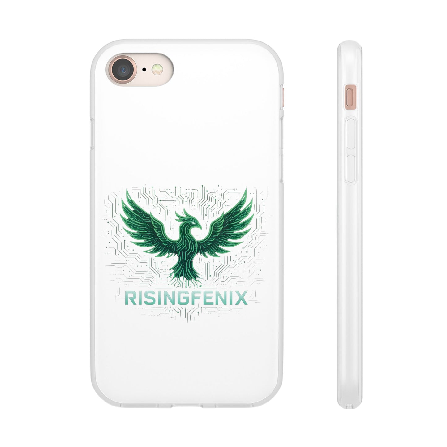 Phoenix Rising Flexi Case, Stylish Phone Cover, Trendy Tech Accessory, Gift for Tech Lovers, Unique Protector