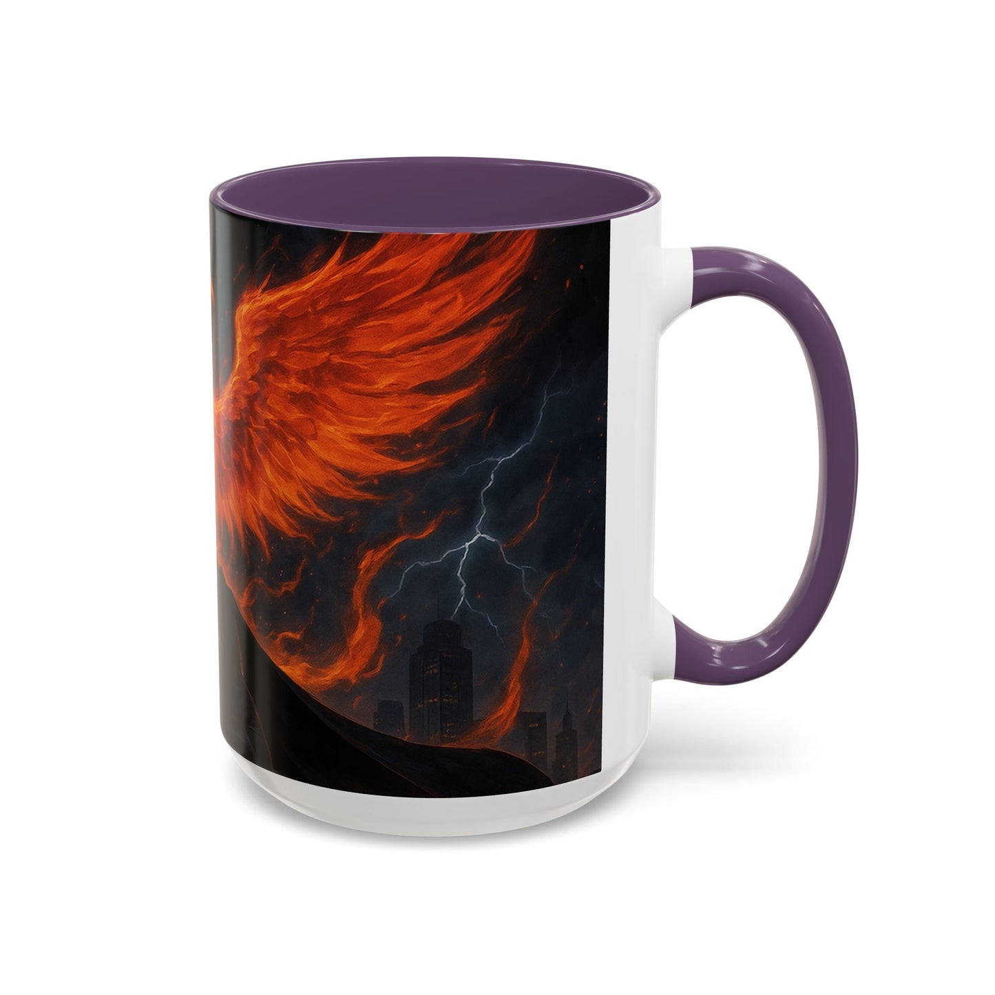 Mythical Phoenix Accent Coffee Mug, Fantasy Gift, Hot Beverage Cup, Cozy Home Decor, Unique Gift for Her