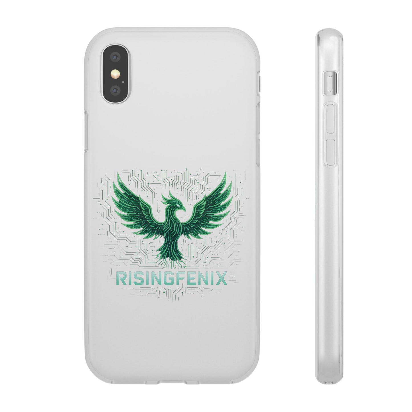 Phoenix Rising Flexi Case, Stylish Phone Cover, Trendy Tech Accessory, Gift for Tech Lovers, Unique Protector