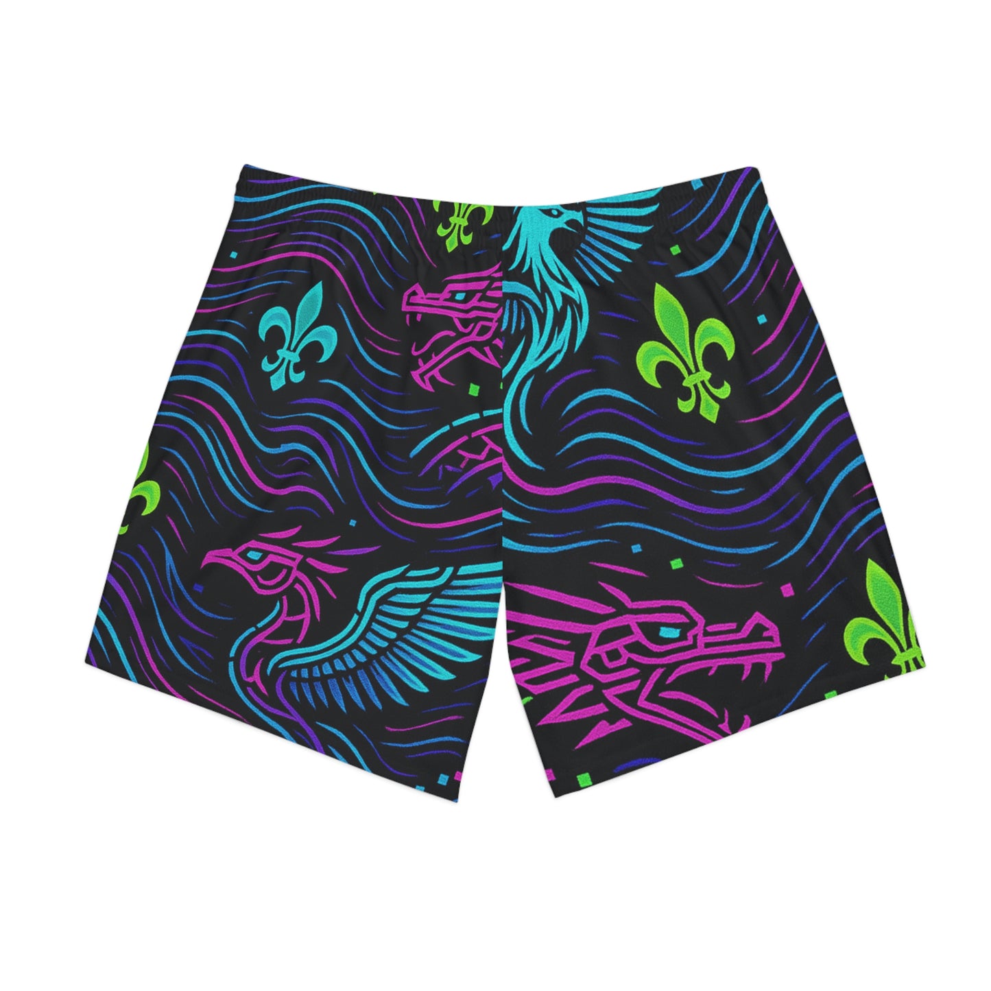 Vibrant Dragon Beach Shorts, Stylish Swimwear, Summer Essentials, Vacation Attire, Festival Outfit, Jungle Party Gear