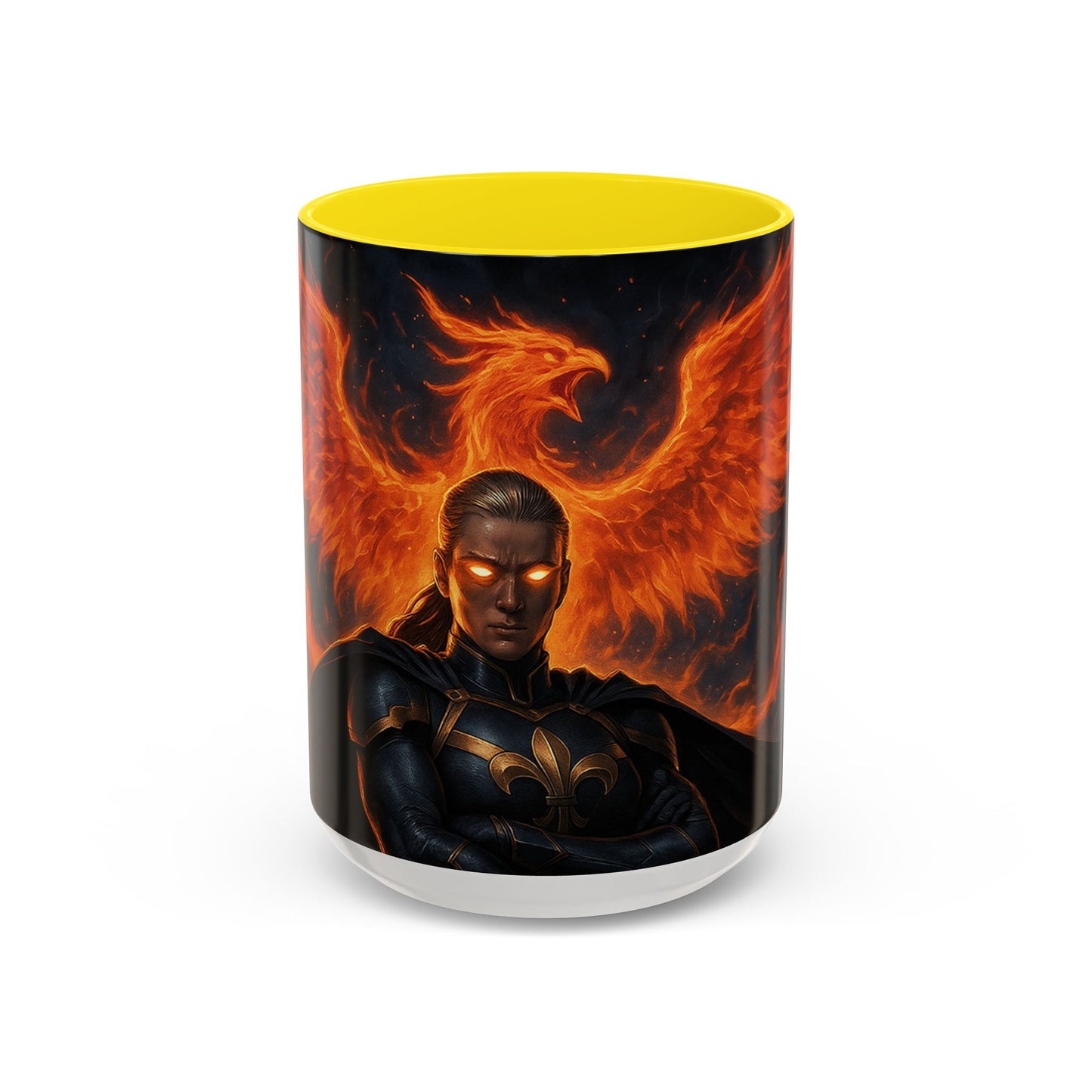Mythical Phoenix Accent Coffee Mug, Fantasy Gift, Hot Beverage Cup, Cozy Home Decor, Unique Gift for Her