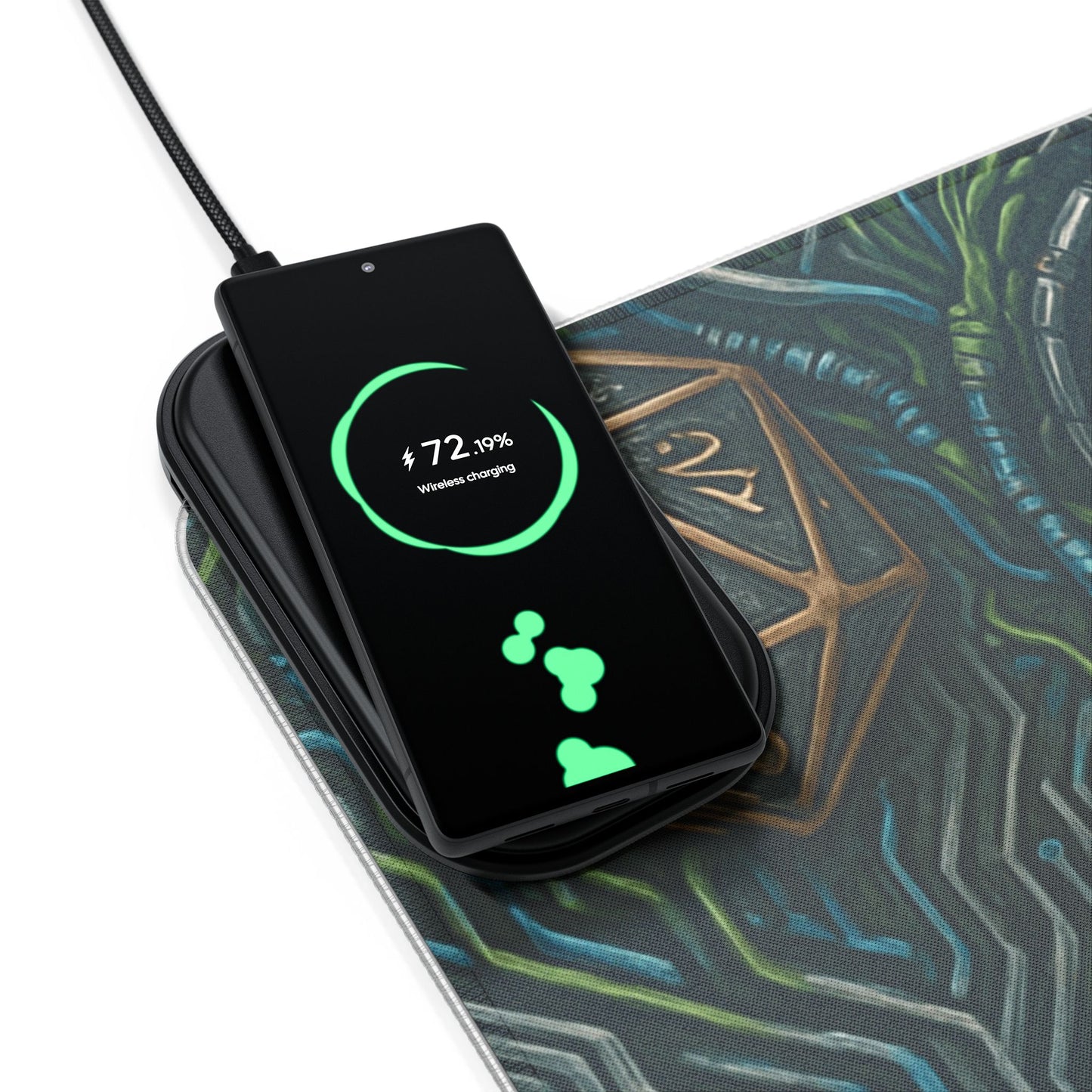 LED Gaming Mouse Pad - Futuristic Design with Wireless Charging, Desk Decor, Gamer Accessories, Gaming Setup, Gift for Gamers, Tech [...]