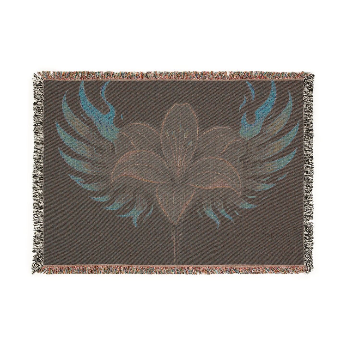 Artistic Woven Blanket with Floral Design, Cozy Home Decor for All Occasions, Perfect for Relaxing, Gifts for Housewarming, Bohemian Throws