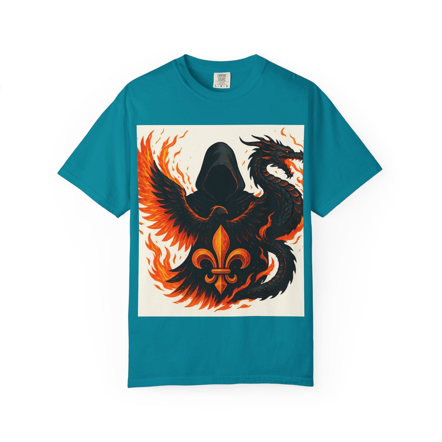 Bold Dragon and Phoenix Graphic Tee, Unisex T-Shirt for Fantasy Lovers, Unique Gift for Birthdays, Casual Wear, Graphic Shirt