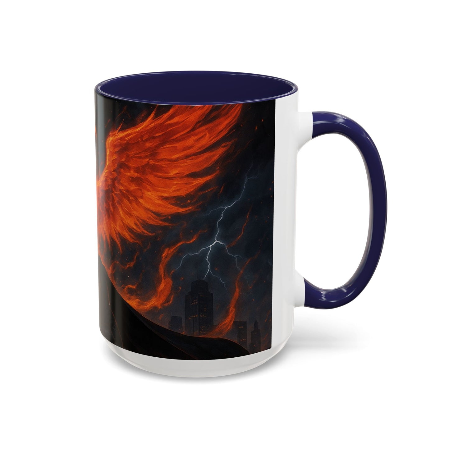 Mythical Phoenix Accent Coffee Mug, Fantasy Gift, Hot Beverage Cup, Cozy Home Decor, Unique Gift for Her