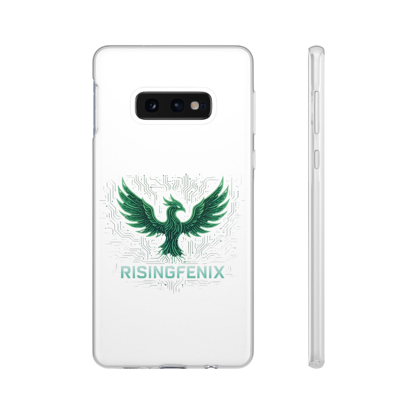 Phoenix Rising Flexi Case, Stylish Phone Cover, Trendy Tech Accessory, Gift for Tech Lovers, Unique Protector