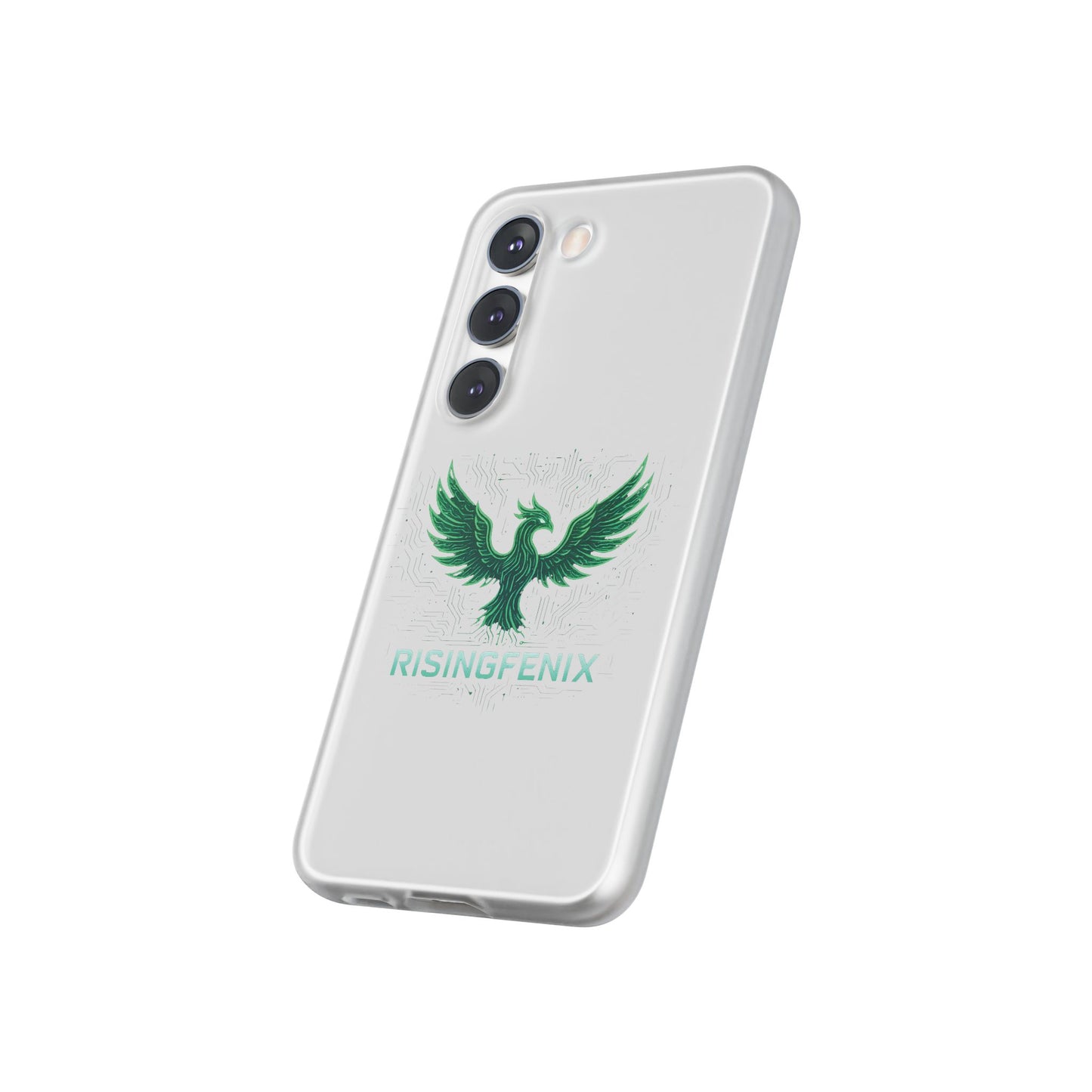 Phoenix Rising Flexi Case, Stylish Phone Cover, Trendy Tech Accessory, Gift for Tech Lovers, Unique Protector
