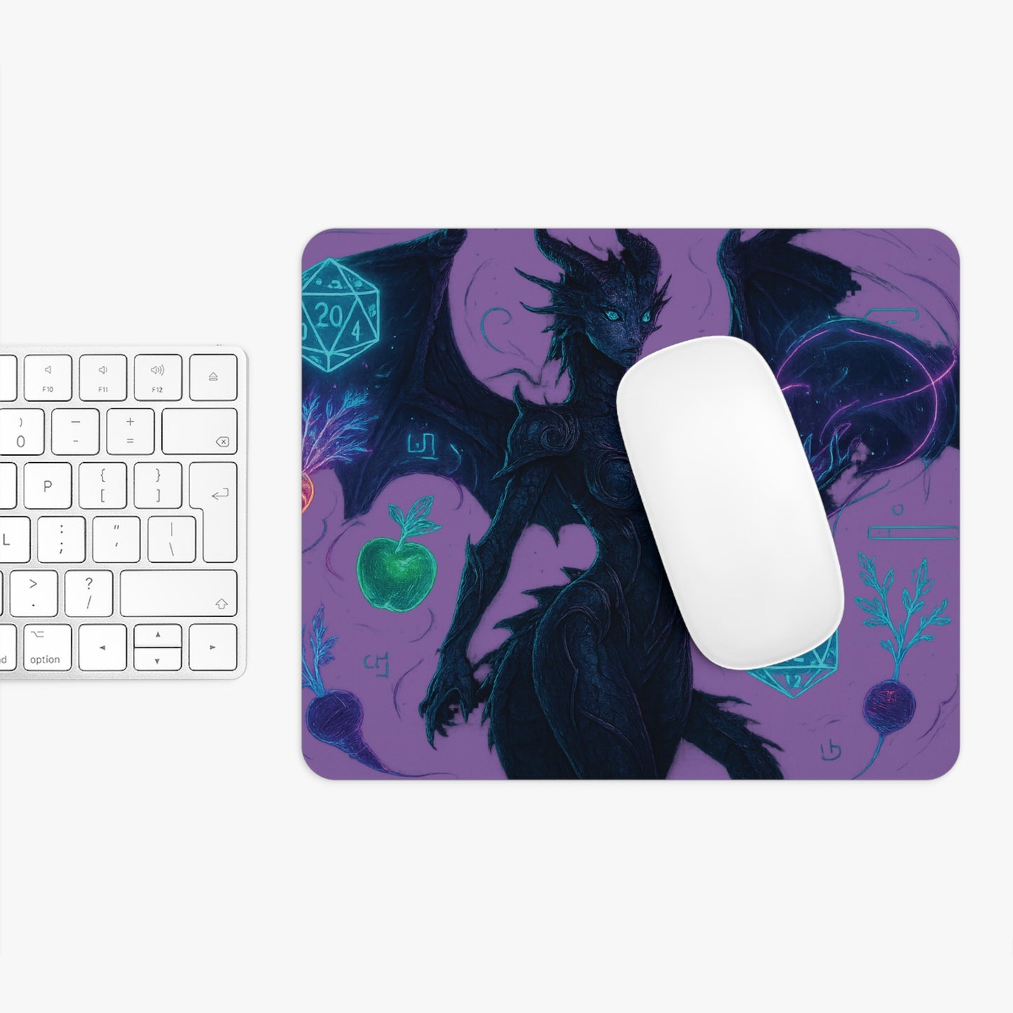 Fantasy Dragon Themed Mouse Pad, Gaming Desk Accessory, Ideal for Gamers, Unique Gift for D&D Fans, Office Decor, Witchcraft Enthusiasts