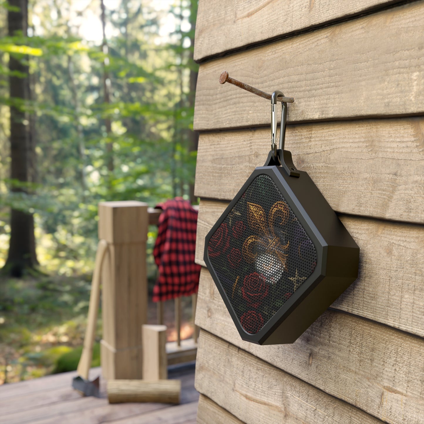 Adventure-Ready Bluetooth Speaker: Ninja Artwork, Portable Sound, Outdoor Gear, Camping Gift, Festival Accessory