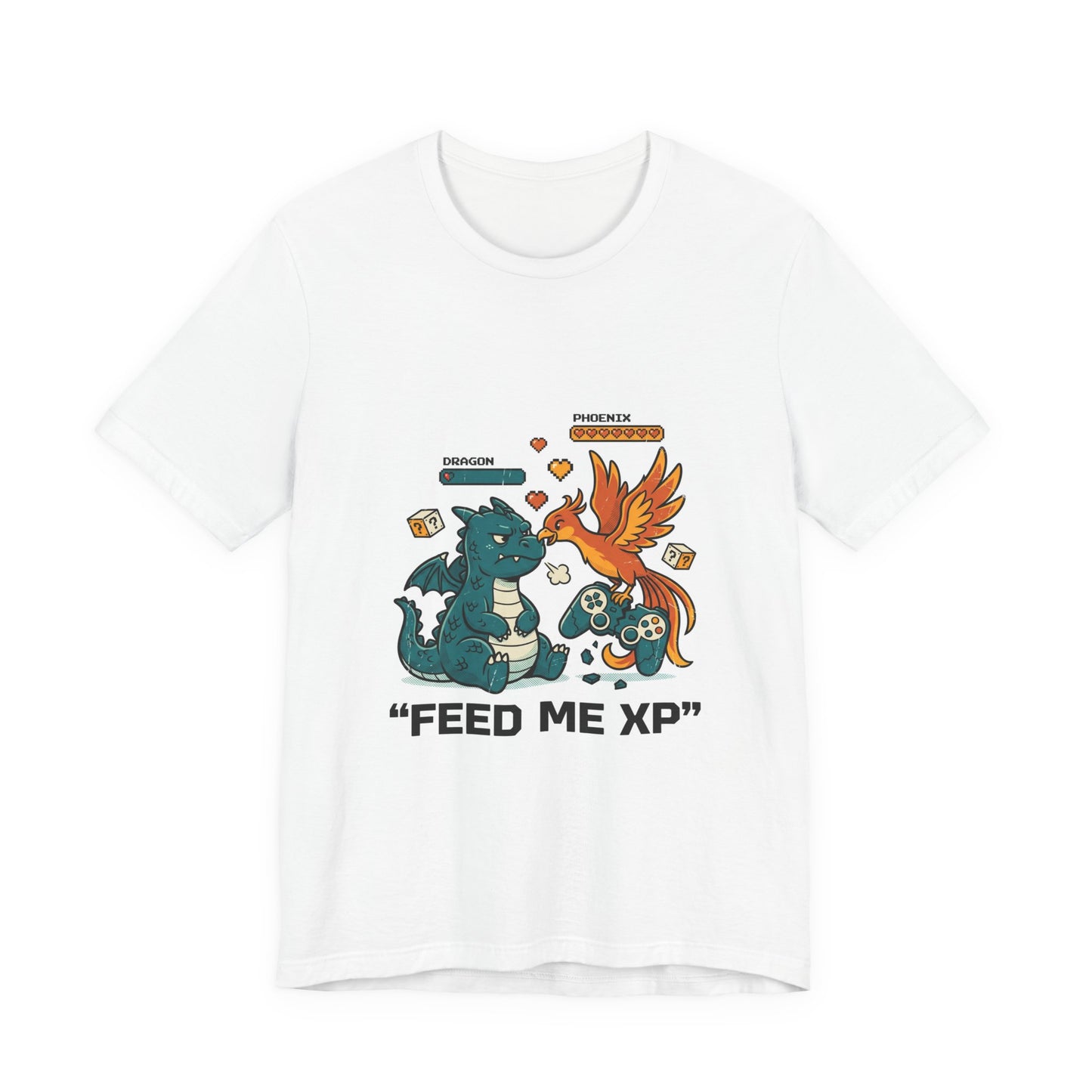 Feed Me XP Tee | neon gamer meltdown, crash out streetwear