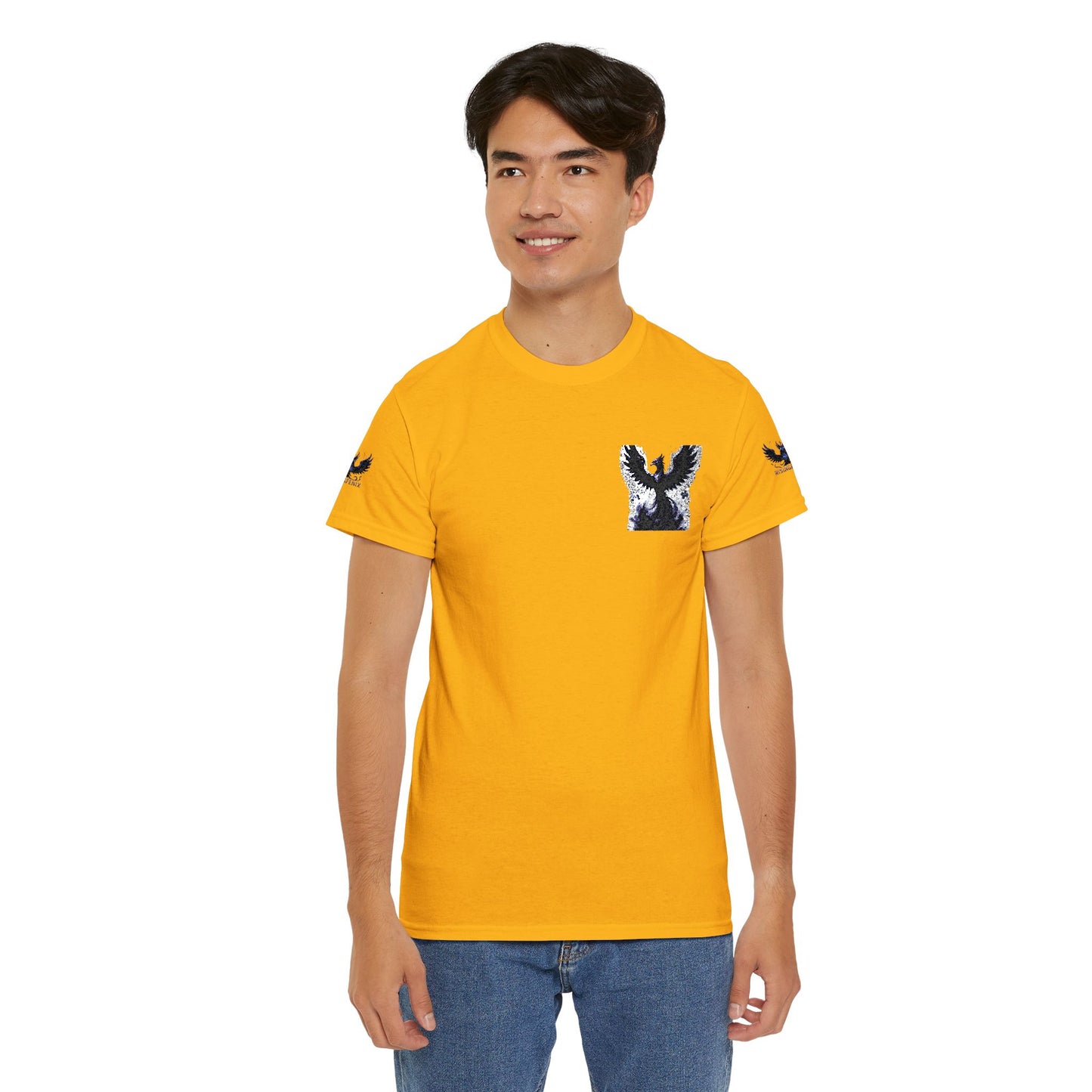 Sparkly Sequin Accent Unisex Heavy Cotton Tee, Casual T-Shirt for Everyday Wear, Gift for Friends, Birthday, Holiday Parties