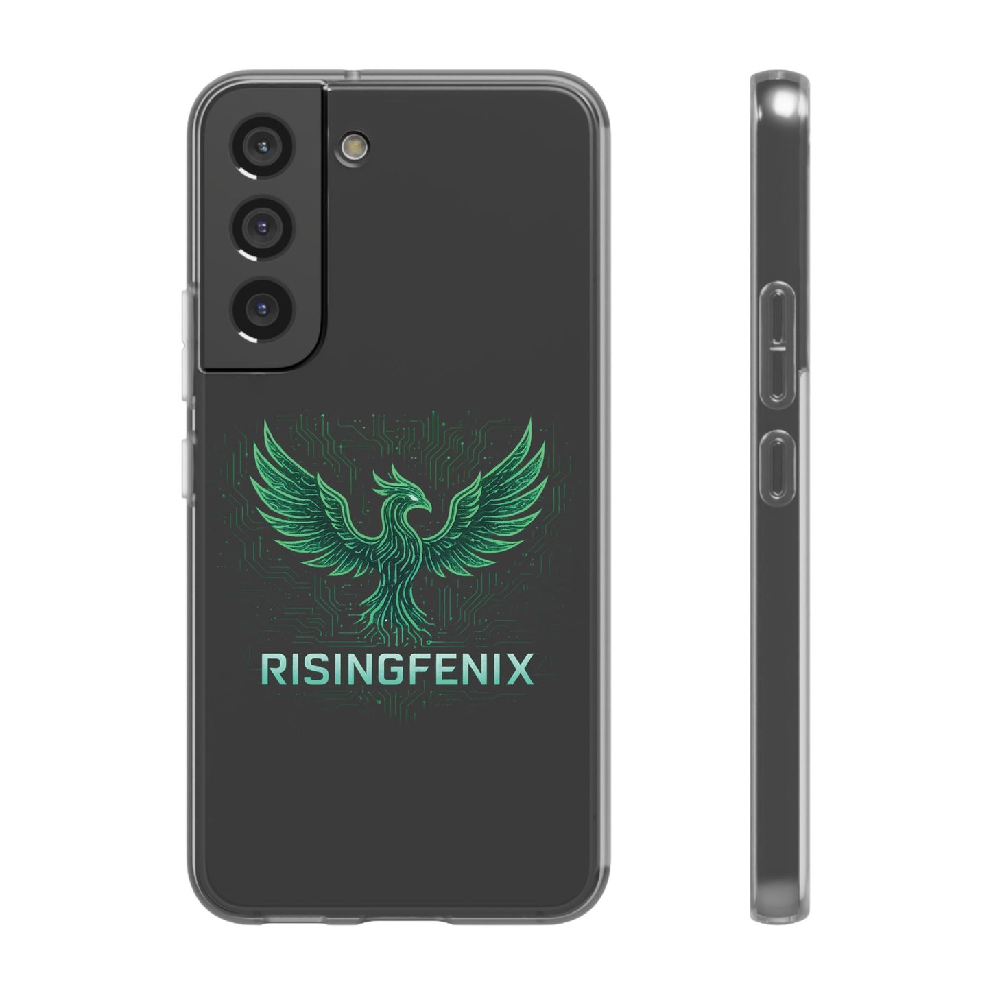Phoenix Rising Flexi Case, Stylish Phone Cover, Trendy Tech Accessory, Gift for Tech Lovers, Unique Protector