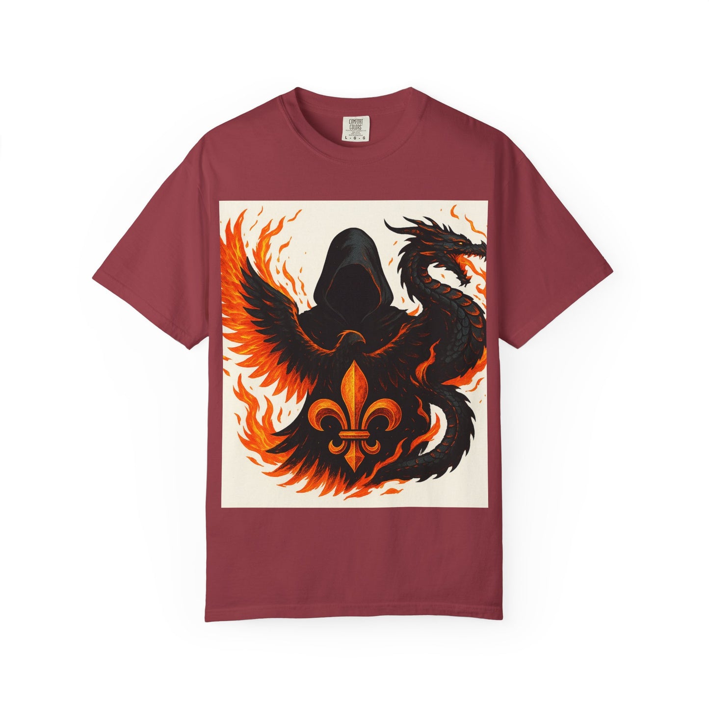 Bold Dragon and Phoenix Graphic Tee, Unisex T-Shirt for Fantasy Lovers, Unique Gift for Birthdays, Casual Wear, Graphic Shirt