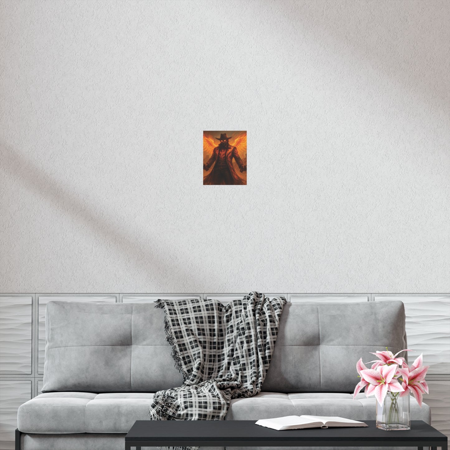 Fiery Angel Uncoated Poster, Wall Art Decor, Gothic Decor, Gift for Fantasy Lovers, Unique Home Decoration