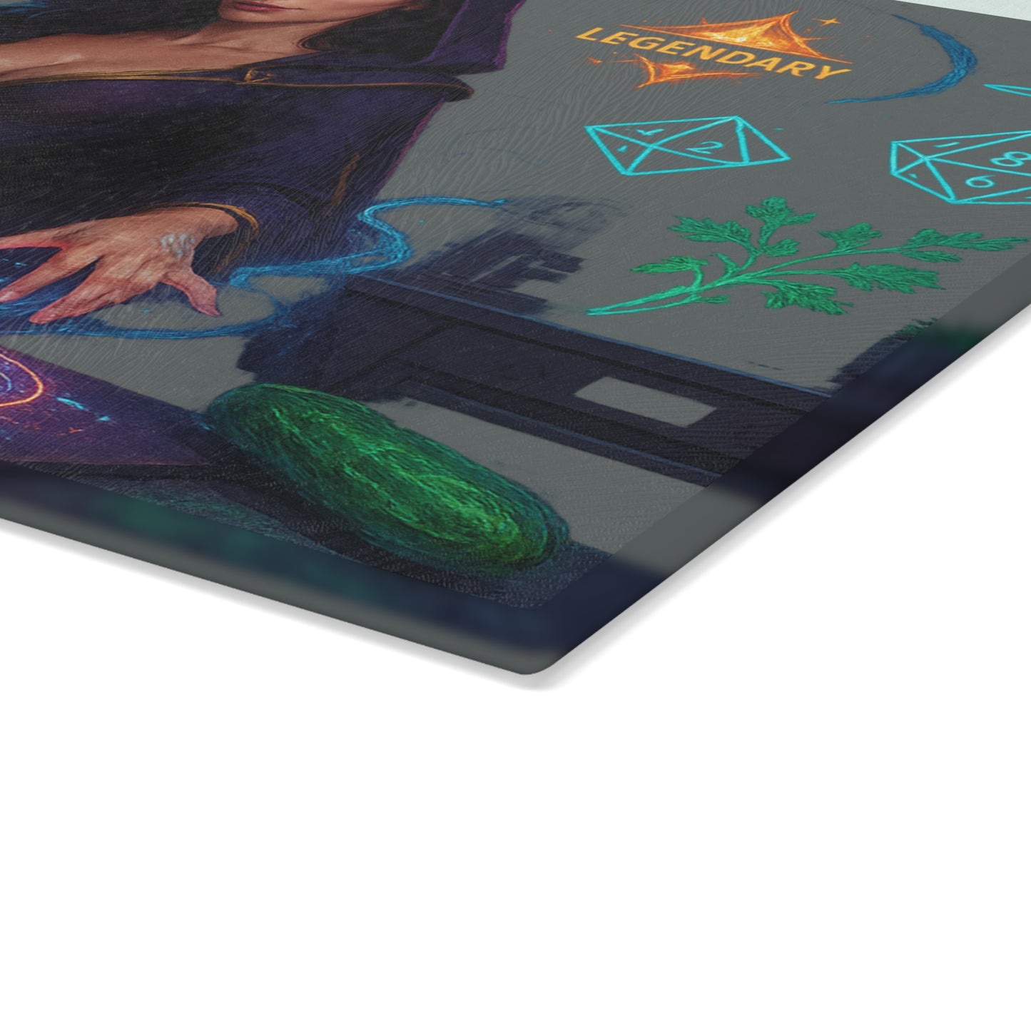 Mystical Glass Cutting Board | Magical Kitchen Decor, Gift for Chefs, Fantasy Cooking Board, Unique Housewarming Gift, Achievement Unlocked