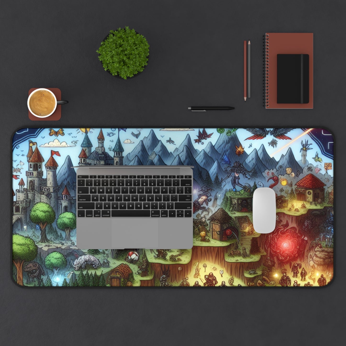Fantasy Adventure Desk Mat | Gaming Mouse Pad | Office Decor | Gift for Gamers | Unique Desk Accessory | Fantasy World