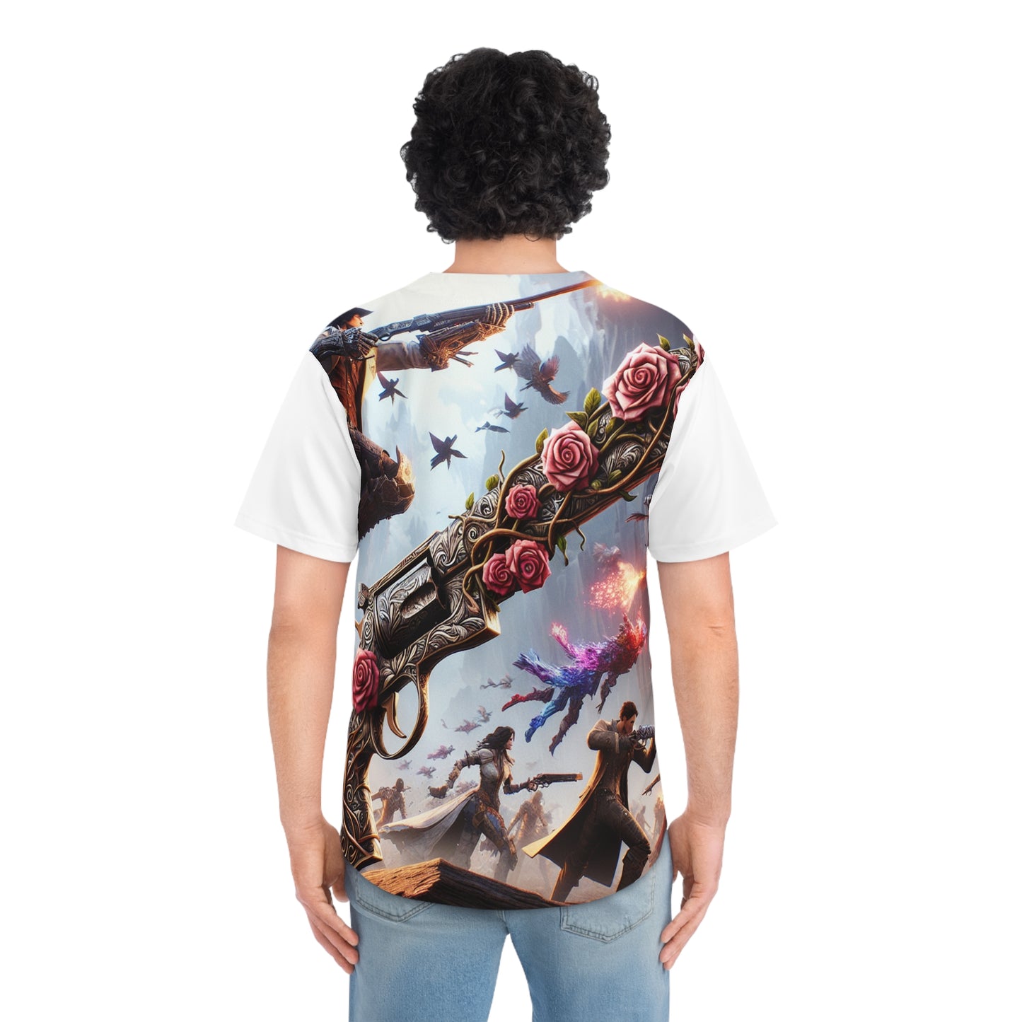 Epic Gaming Baseball Jersey - All Over Print Design for Gamers, Streetwear Fashion, Unique Sports Apparel