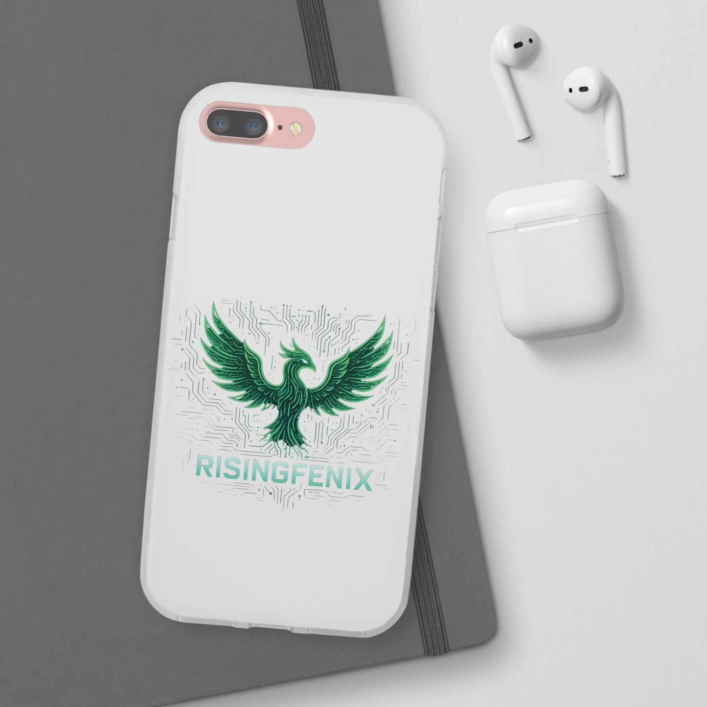 Phoenix Rising Flexi Case, Stylish Phone Cover, Trendy Tech Accessory, Gift for Tech Lovers, Unique Protector